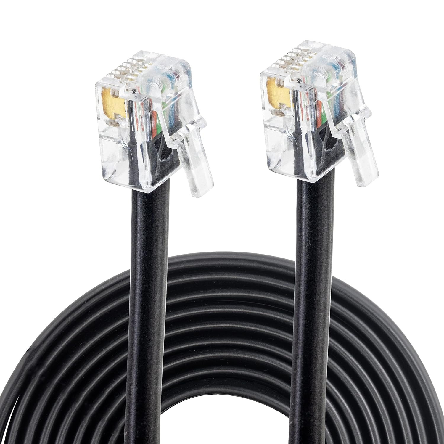 5 Feet RJ11 / RJ12 Data Cable - Heavy Duty 6-Pins High-Speed Extension for Cash