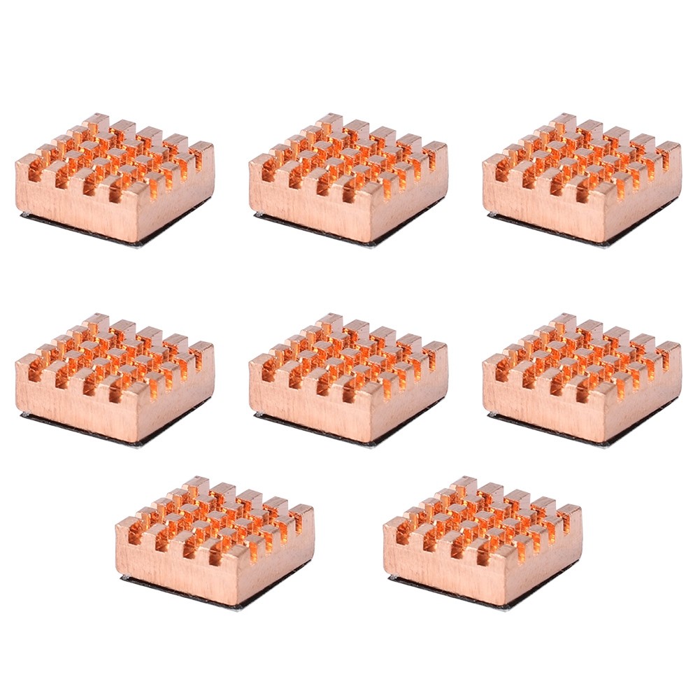 8PCS Pure Copper RAM Heat Sink Cooling Fin Heatsink For Graphics Card ੭