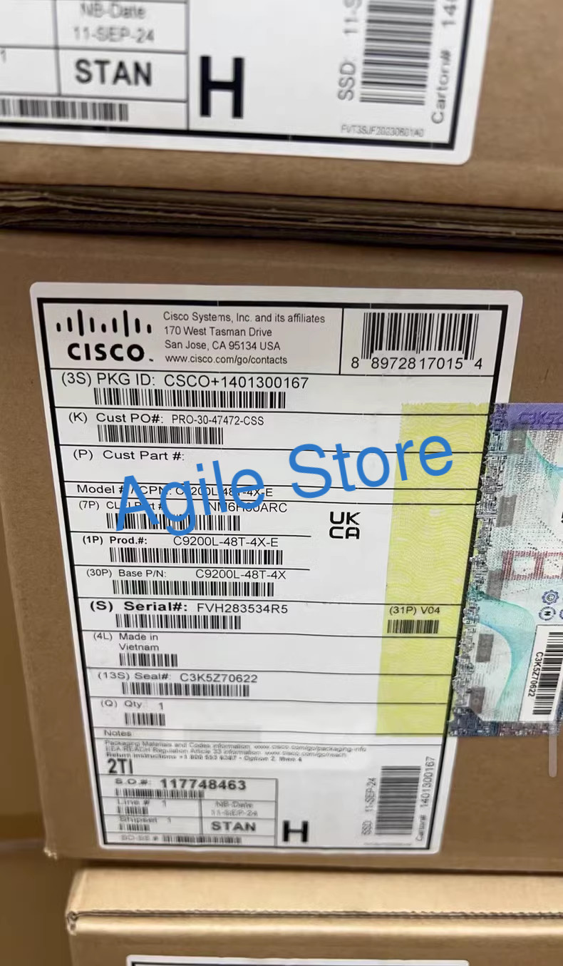 New Cisco C9200L-48T-4X-E Network Switch C9200L48T4XE FedEx or DHL or UPS