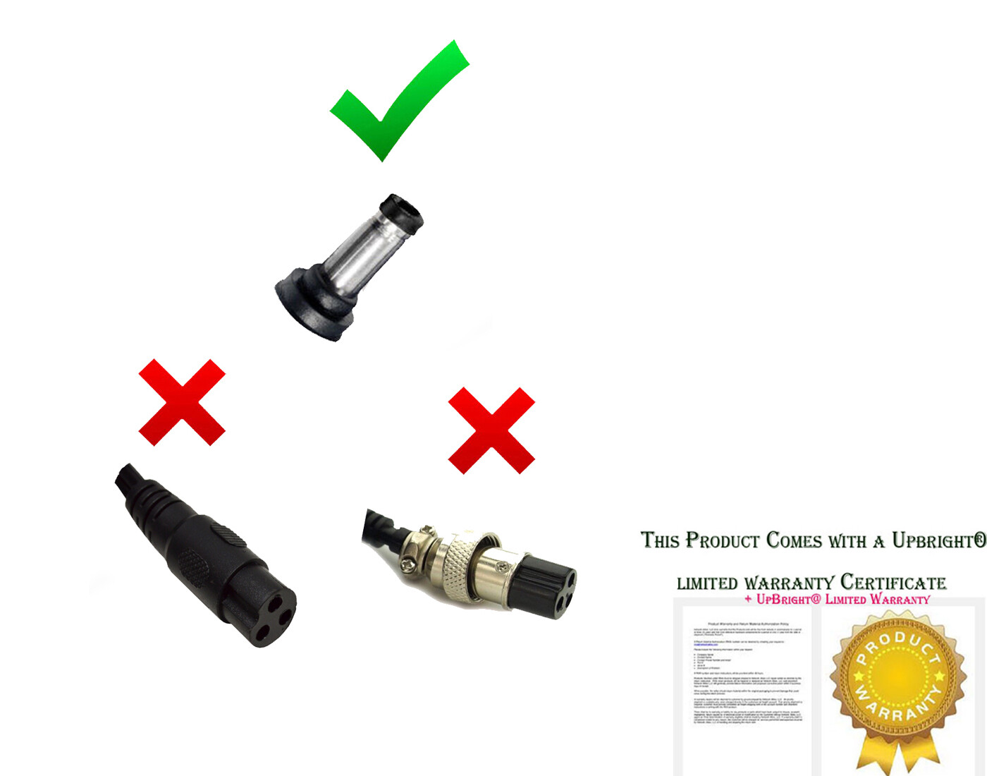 Barrel or 3-Prong 12V AC / DC Adapter For Razor Power Core E90 Electric Scooter