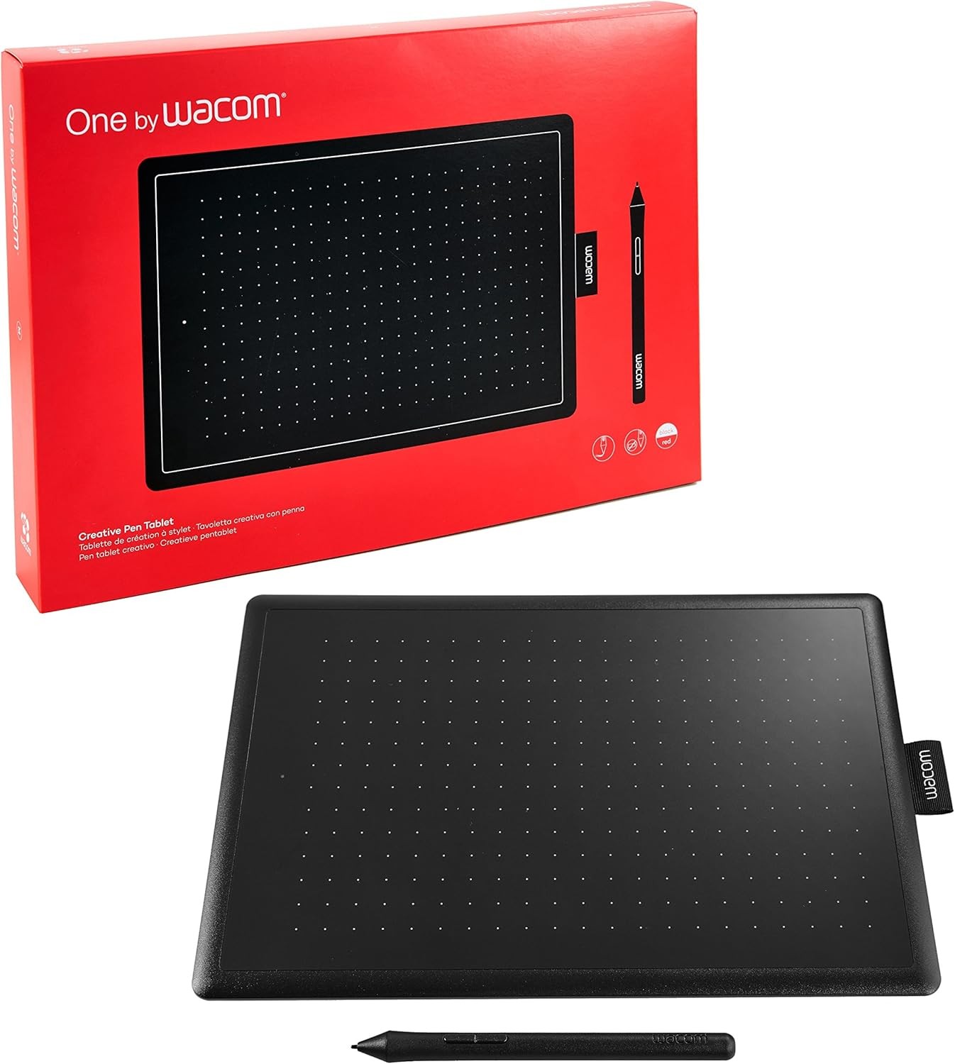 Wacom One by Wacom Medium Pen Tablet, Chromebook Compatible, Pen Input Only