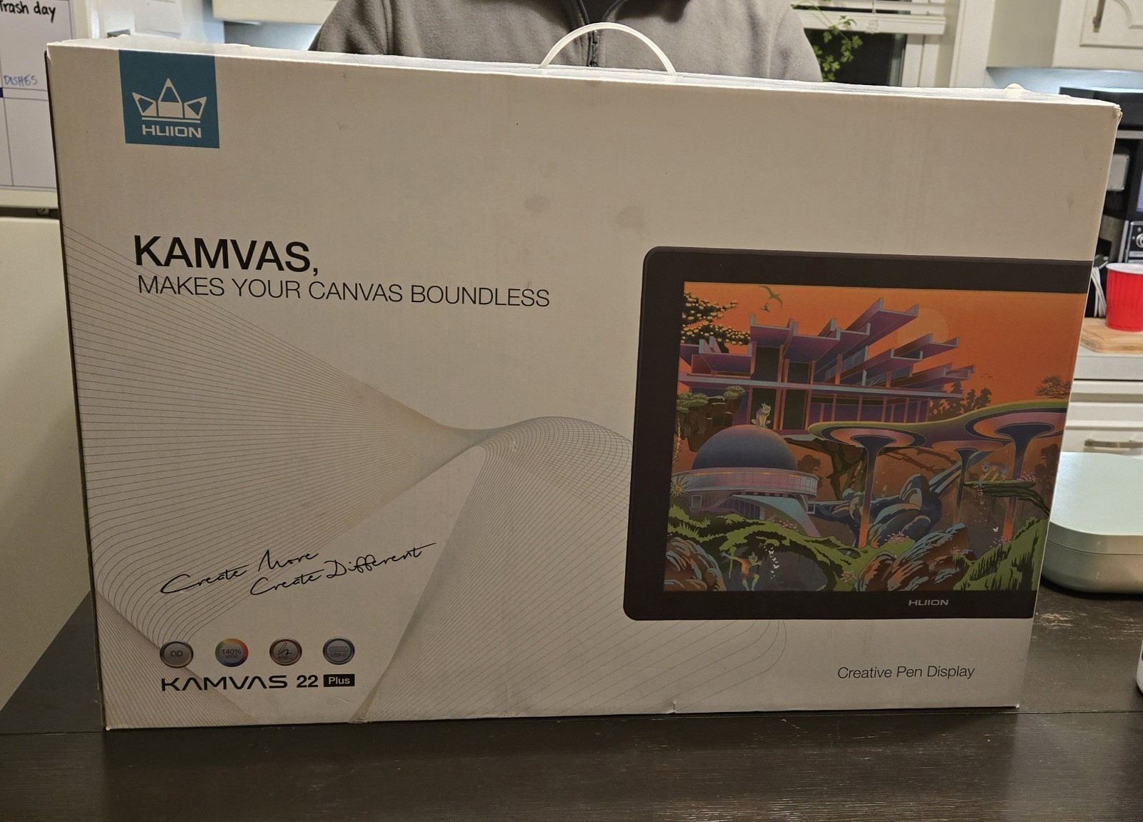 Huion Kamvas 22 Plus Drawing Tablet w/ Pen, Stand, Keydial Mini + Extras