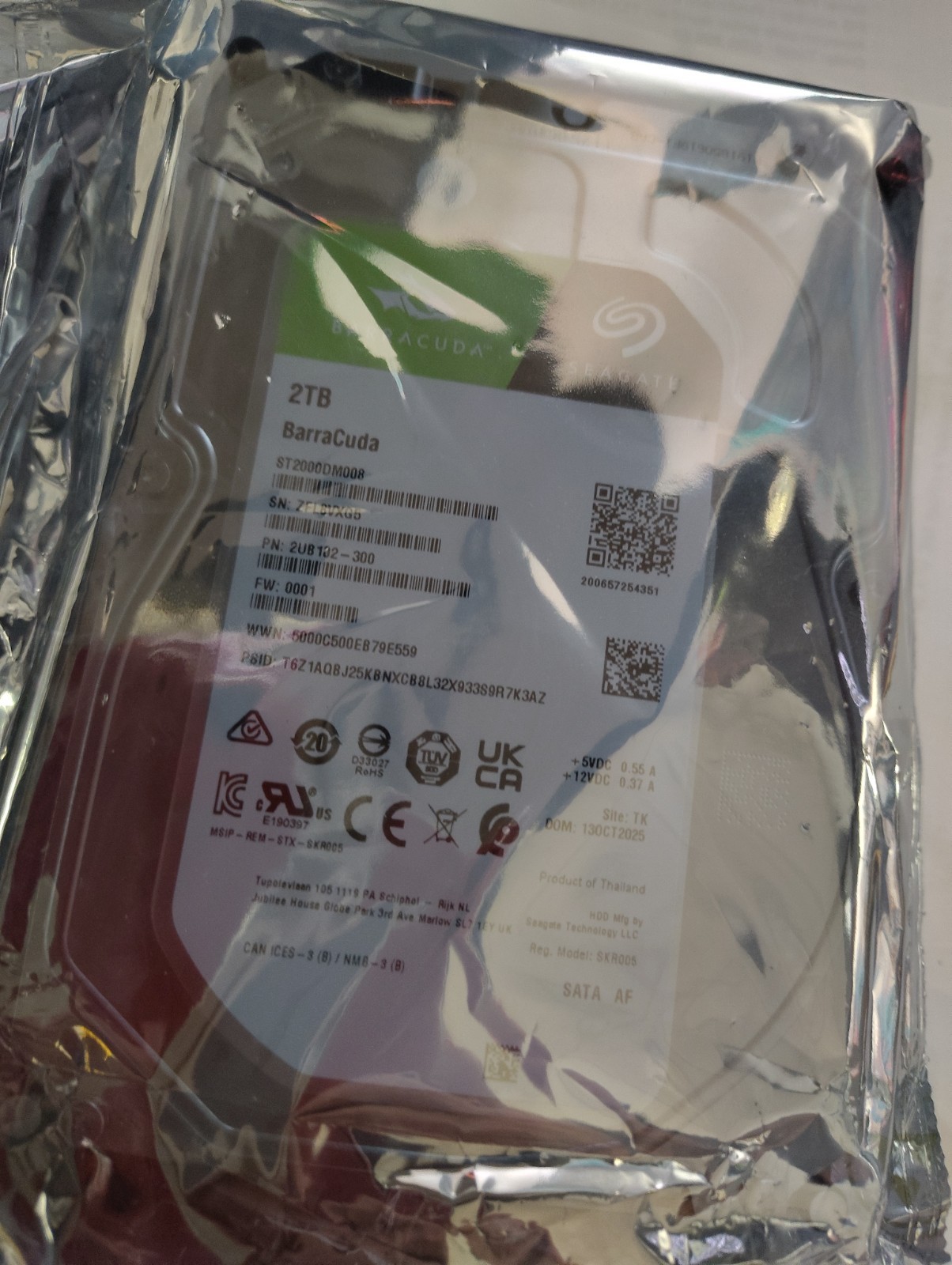 Seagate Barracuda 2TB ST2000DM008 Internal 3.5 SATA HDD Desktop 7200RPM NEW