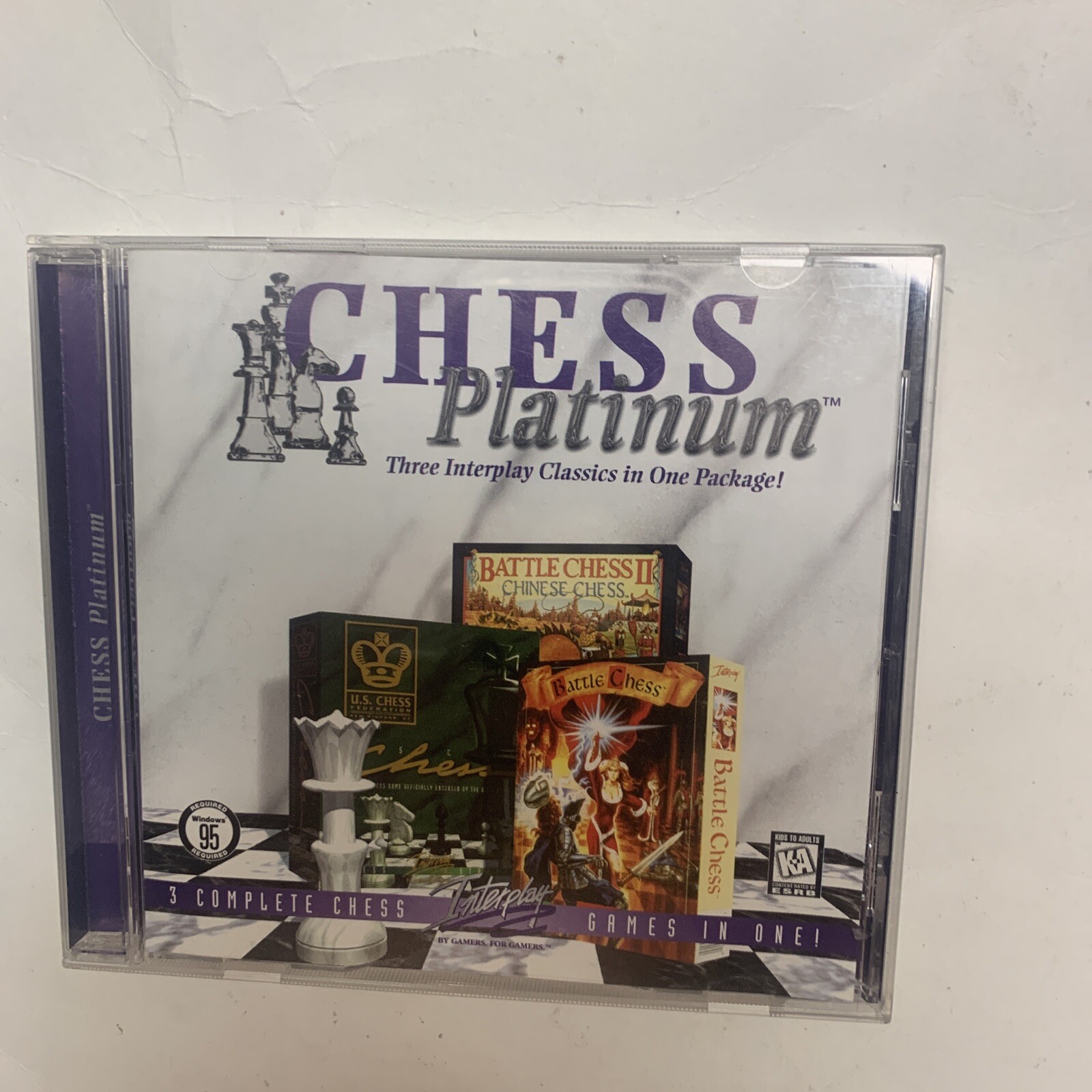 Battle Chess I & II PC Game Chess Platinum 3 In 1 USCF Vintage Computer CD ROM 