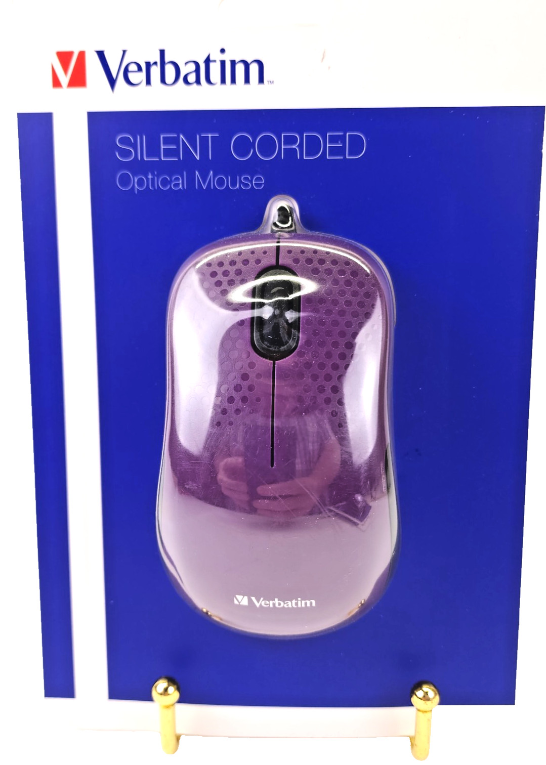 Verbatim Corporation 70235 Silent Corded Optical Mouse Purple Ergonomic Notebook