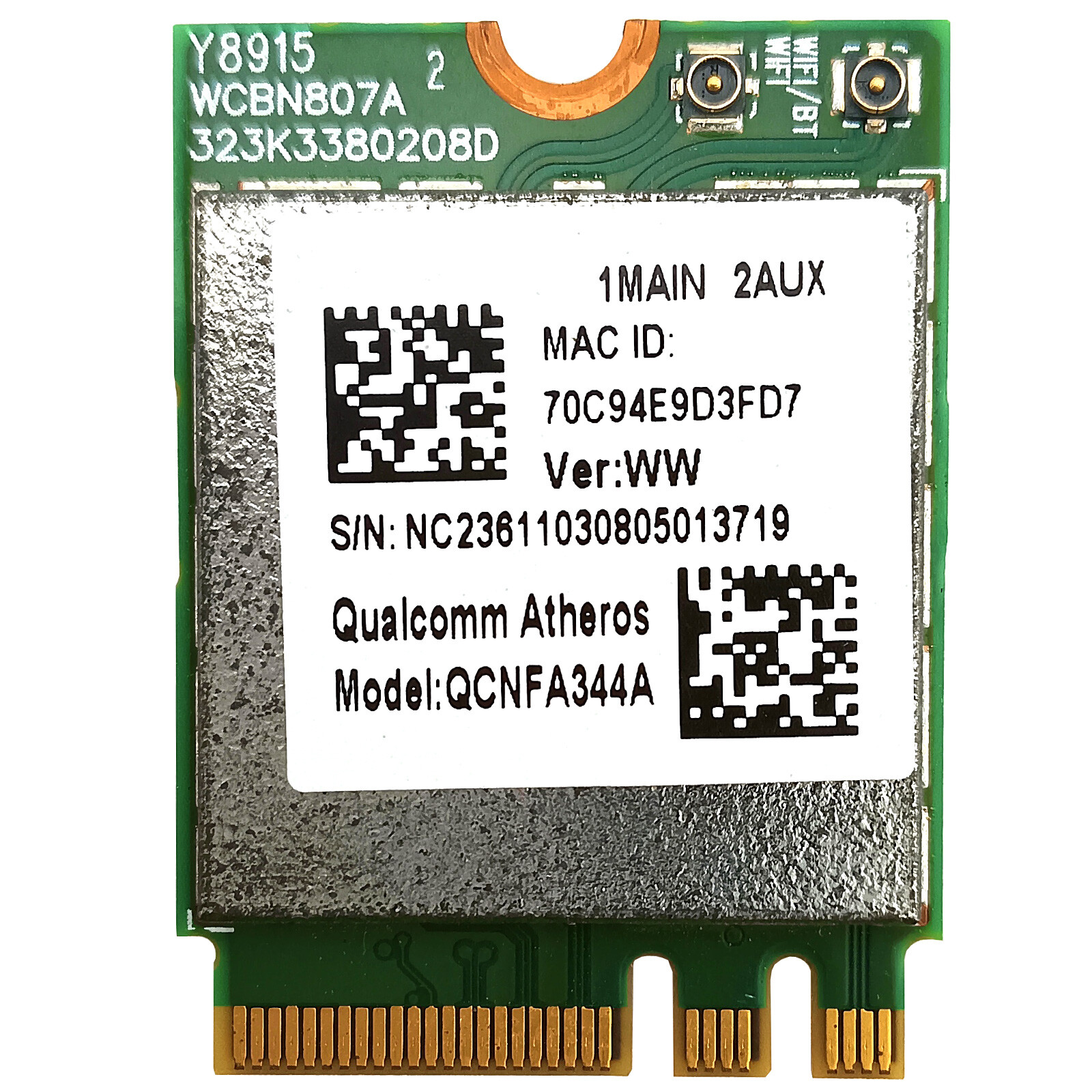 QCNFA344A M.2 Wireless Network Card WiFi Bluetooth 4.1 NGFF 802.11 AC Dual Band