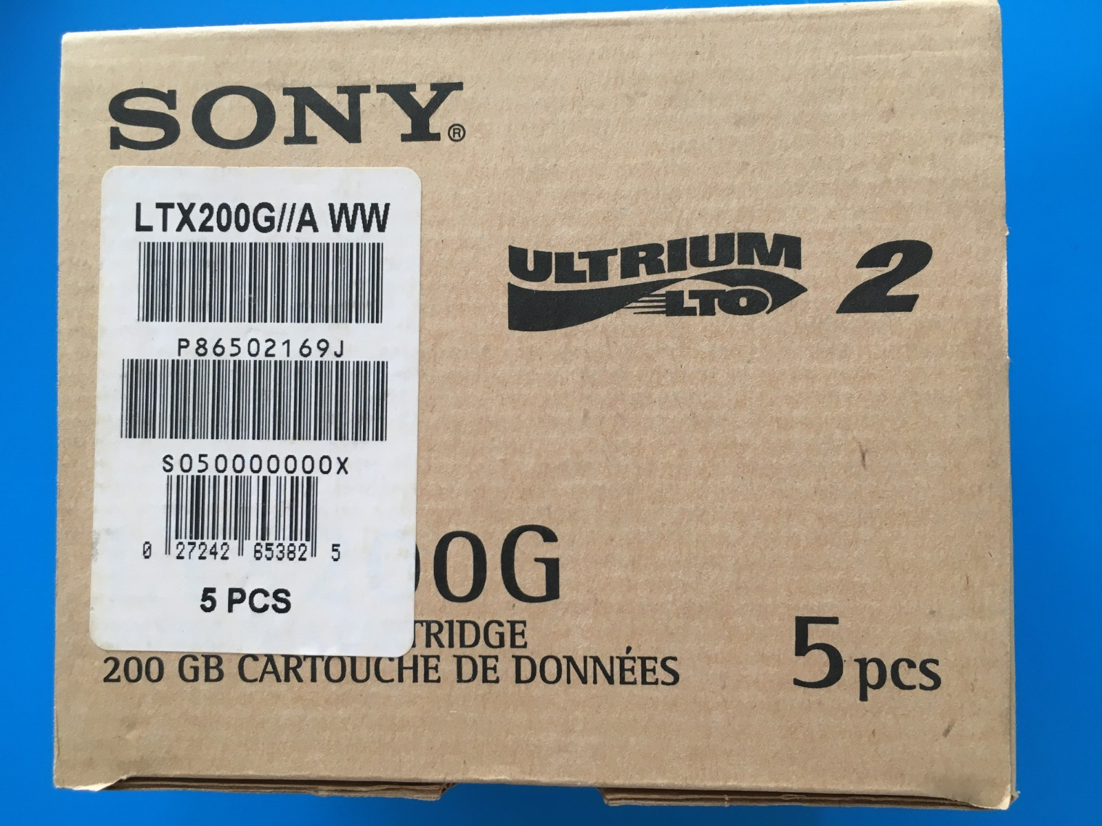 10 Sony LTO Ultrium 2 200Gb/400Gb Data Tape Cartridges  LTX200G New sealed