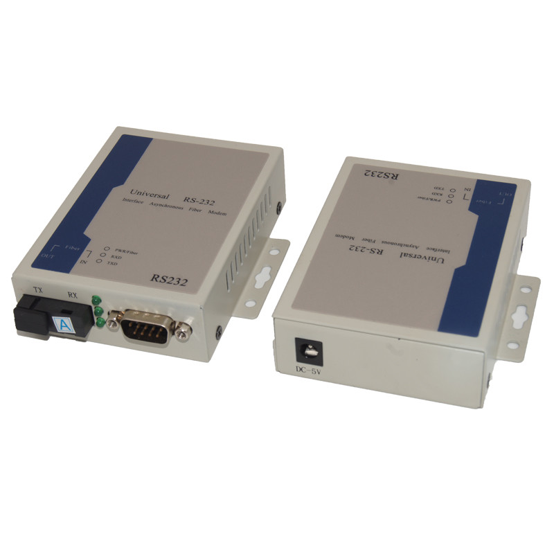 Data Optical Extenders Transmitter Receiver RS232 data over S/M fiber optic 20Km