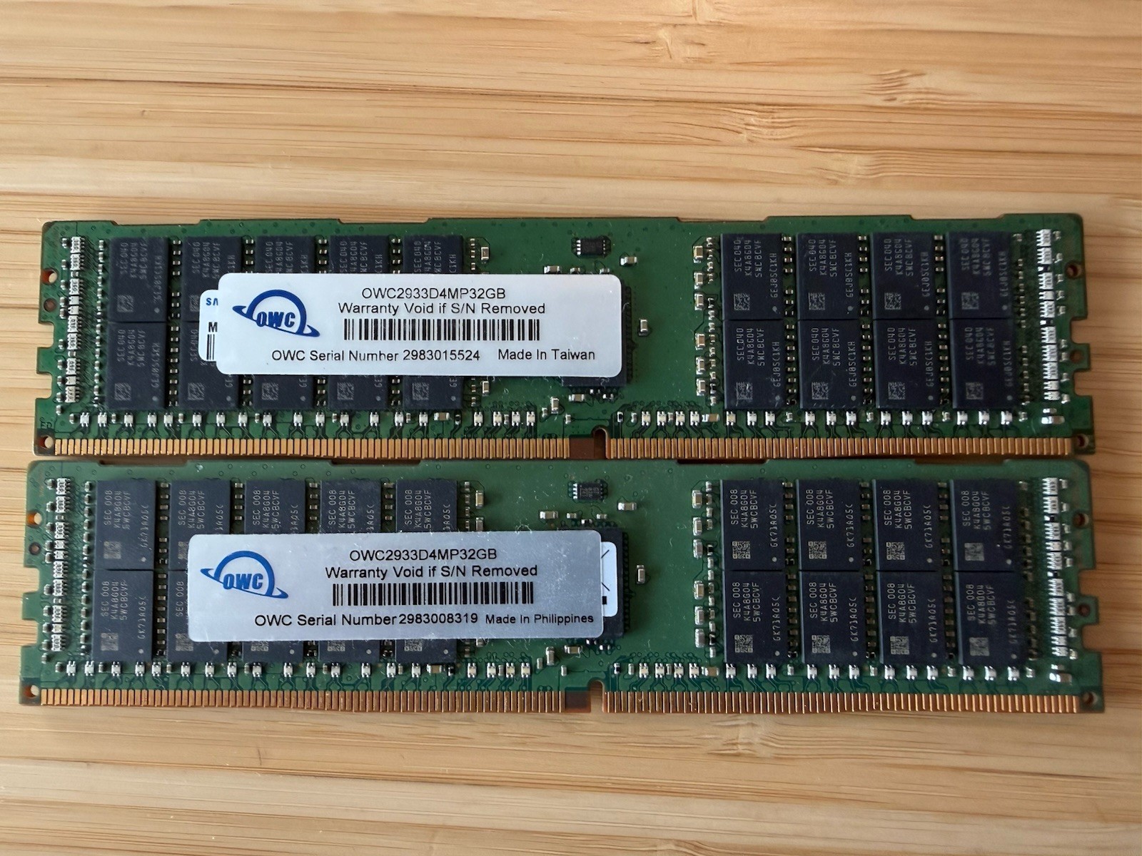 OWC 64GB 2x32GB (Samsung) DDR4 2933MHz RAM Upgrade Kit For 2019 Mac Pro A1991