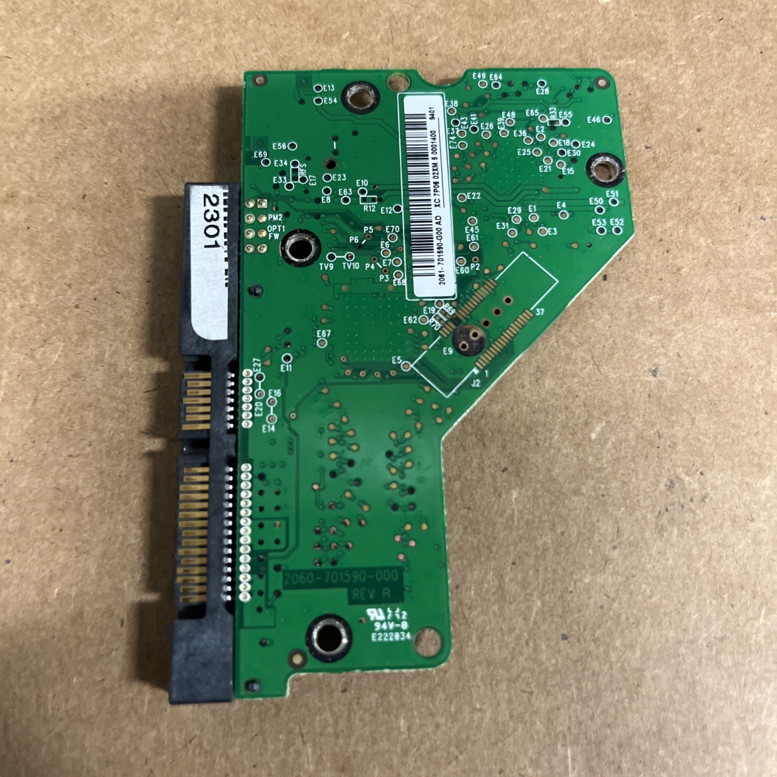 🟢Western Digital HARD DRIVE PCB BOARD *PCB ONLY* 2060-701590-000 REV A