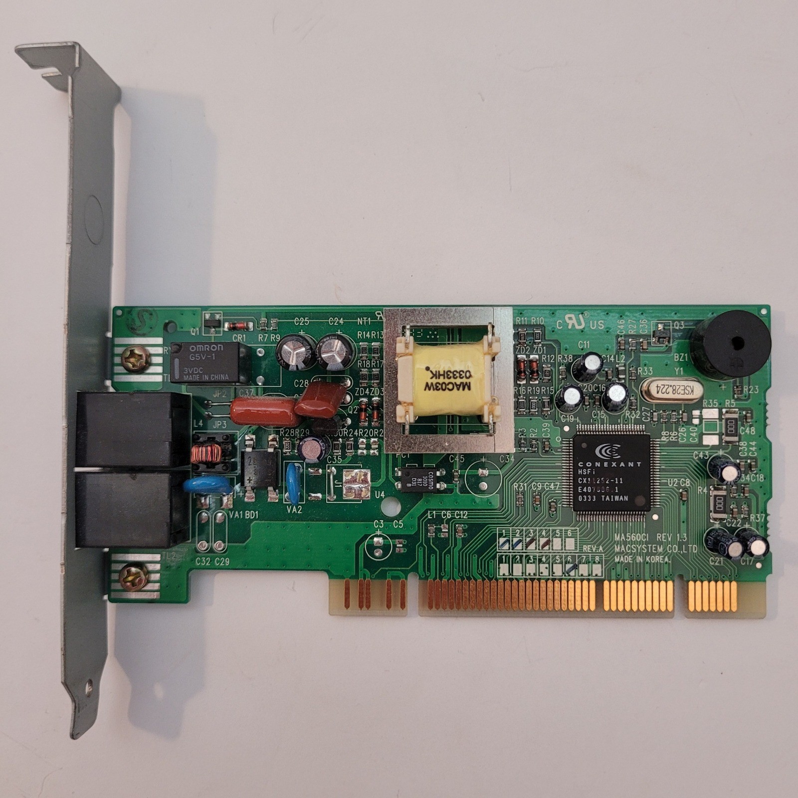 Macsystem MA560CI Internal PCI Fax Modem Card 56K Conexant HSFI CX11252-11