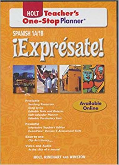 Holt Spanish 1A/1B: Expresate: Teacher's One-Stop Planner PC MAC CD ExamView +