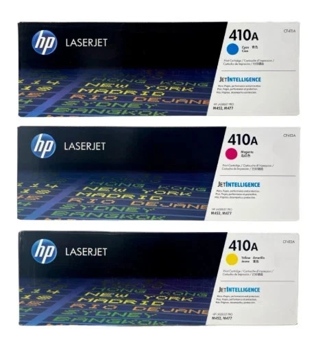 HP 410A 3-Pack Original LaserJet Toner Cartridge Set Colorc
