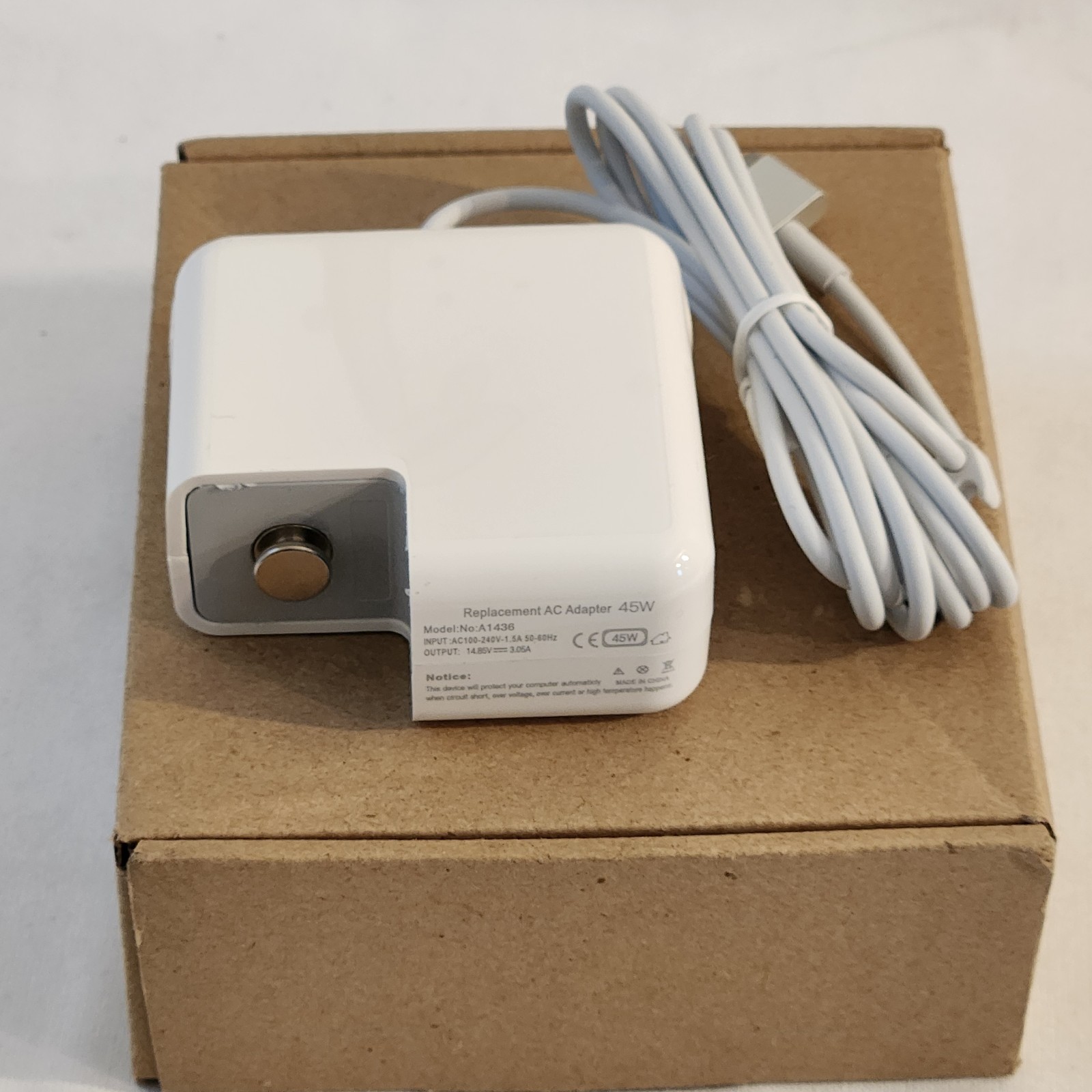 Replacement AC Adapter Model No. A1436 For Apple MacBook Air 45W MagSafe2. New.