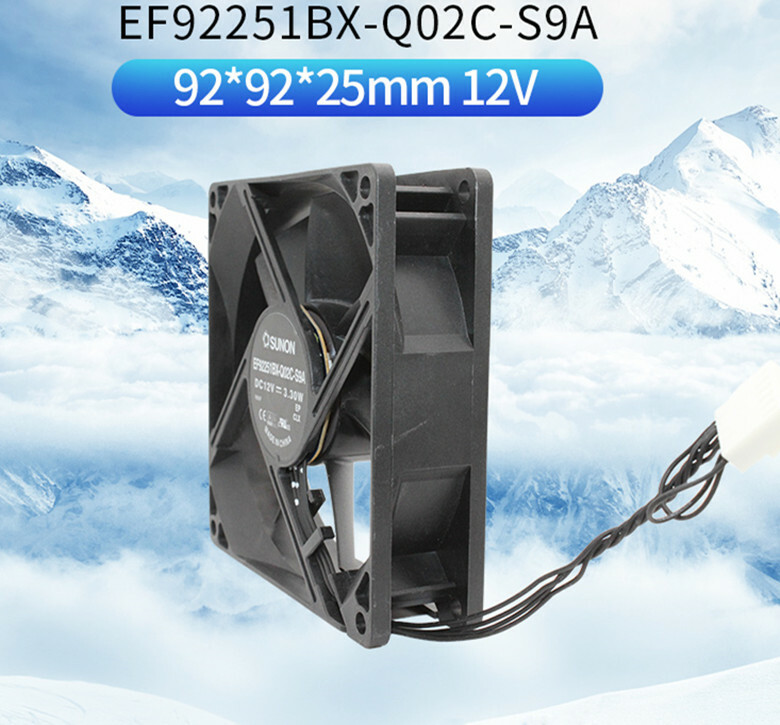 1pcs  9cm high air volume cooling fan 4-wire 6P EF92251BX-Q02C-S9A 9025 12V 3.3W