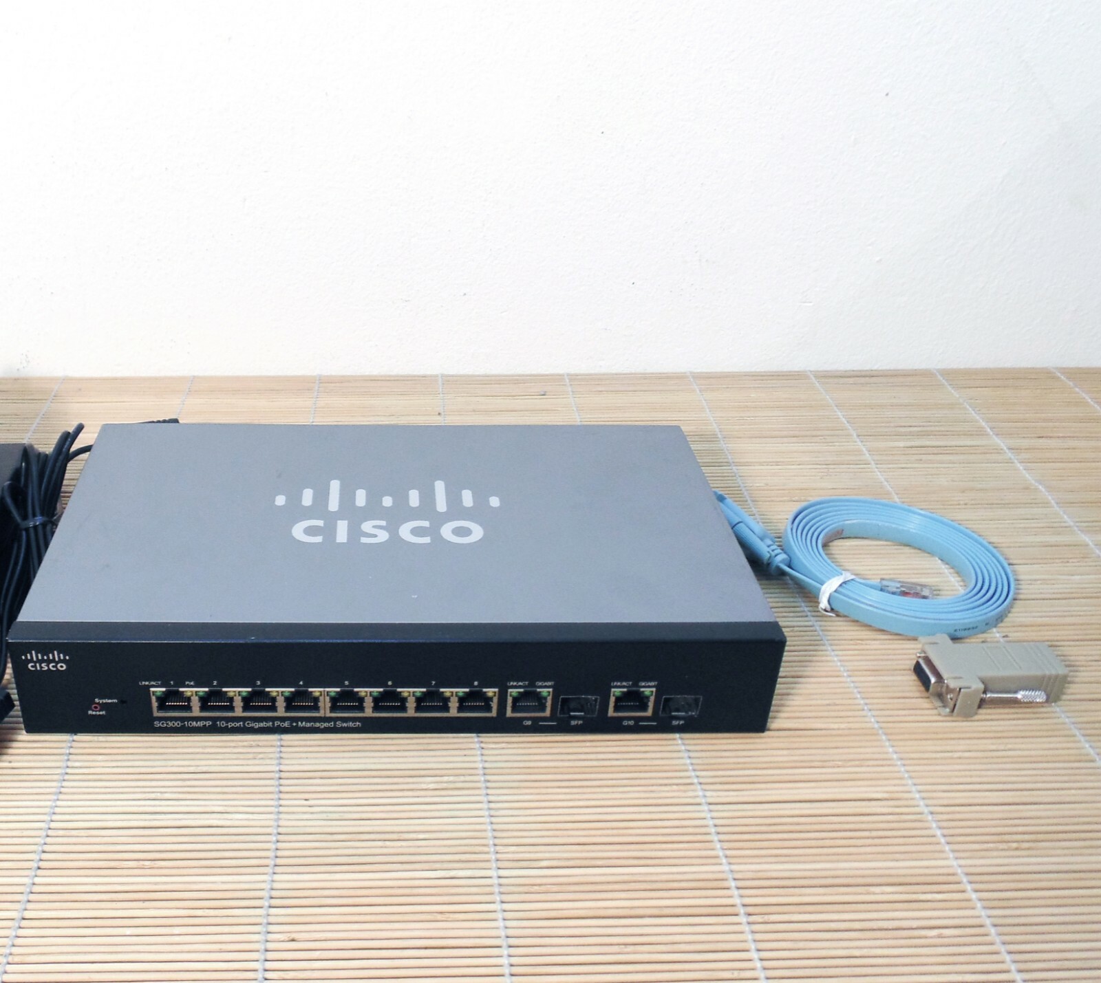 Cisco SG300-10MPP-K9 10-Port Gigabit Max PoE+ 124W Budget Managed Switch No PWR