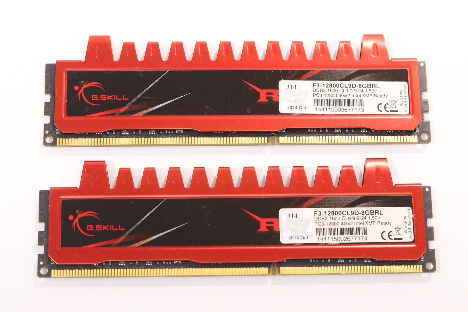 G.Skill Ripjaws 8GB(4Gx2) PC3-12800 DDR3-1600MHz Memory P/N: F3-12800CL9D-8GBRL