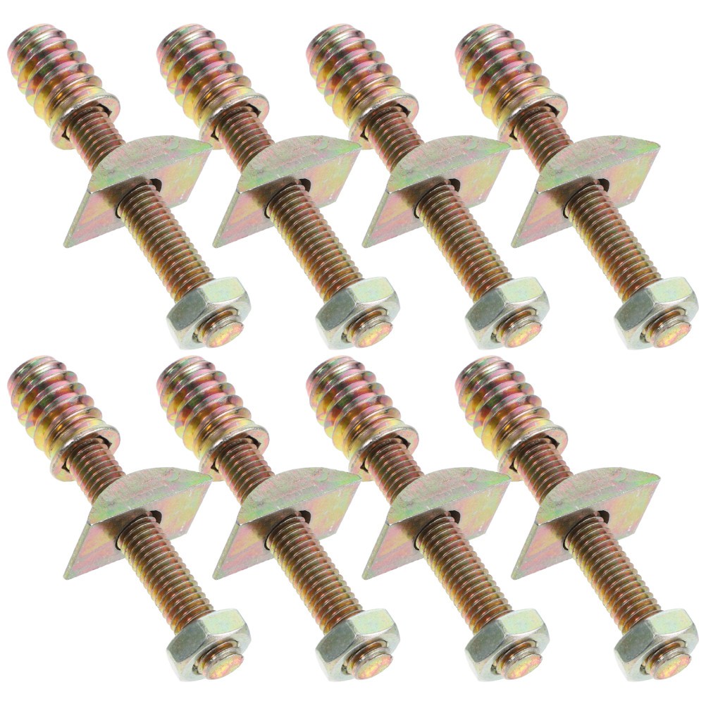 8Sets Bed Frame Bolts Nuts Kit Multi Color Iron Hardware for Repair Replacement