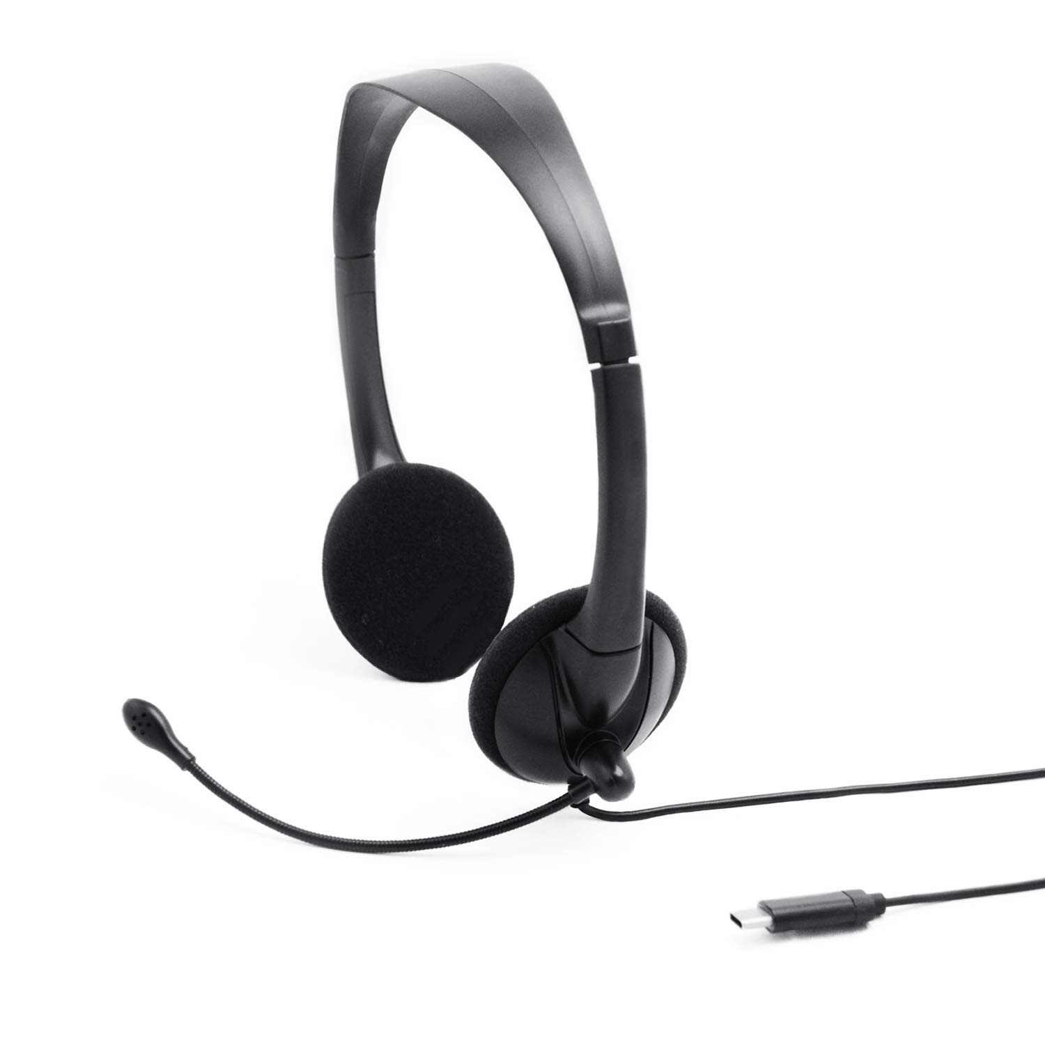 USB Wired Headset with Mic Inline Volume Control, HD Stereo Sound Binaural On...