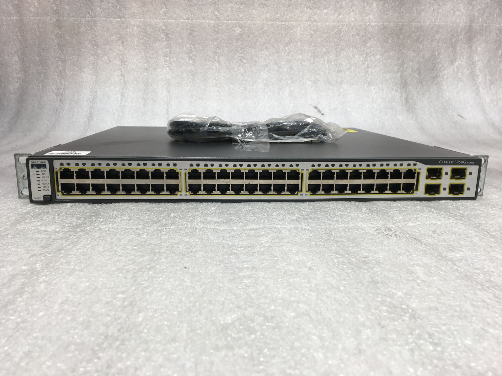 Cisco WS-C3750G-48TS-S V02 48 Port Gigabit Ethernet Switch - TESTED & RESET