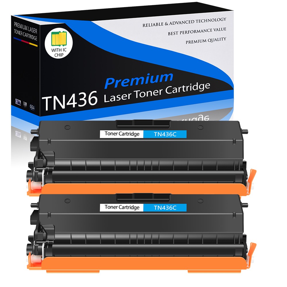 2PK TN436 Cyan Toner Compatible with Brother TN-436 DCP-L8410CDW MFC-L8690CDW