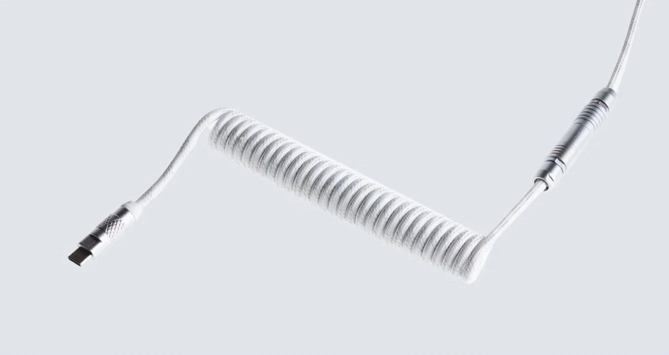 Wooting Premium Coiled Cable Set White USB-C to USB-A Mechanical Keyboard White