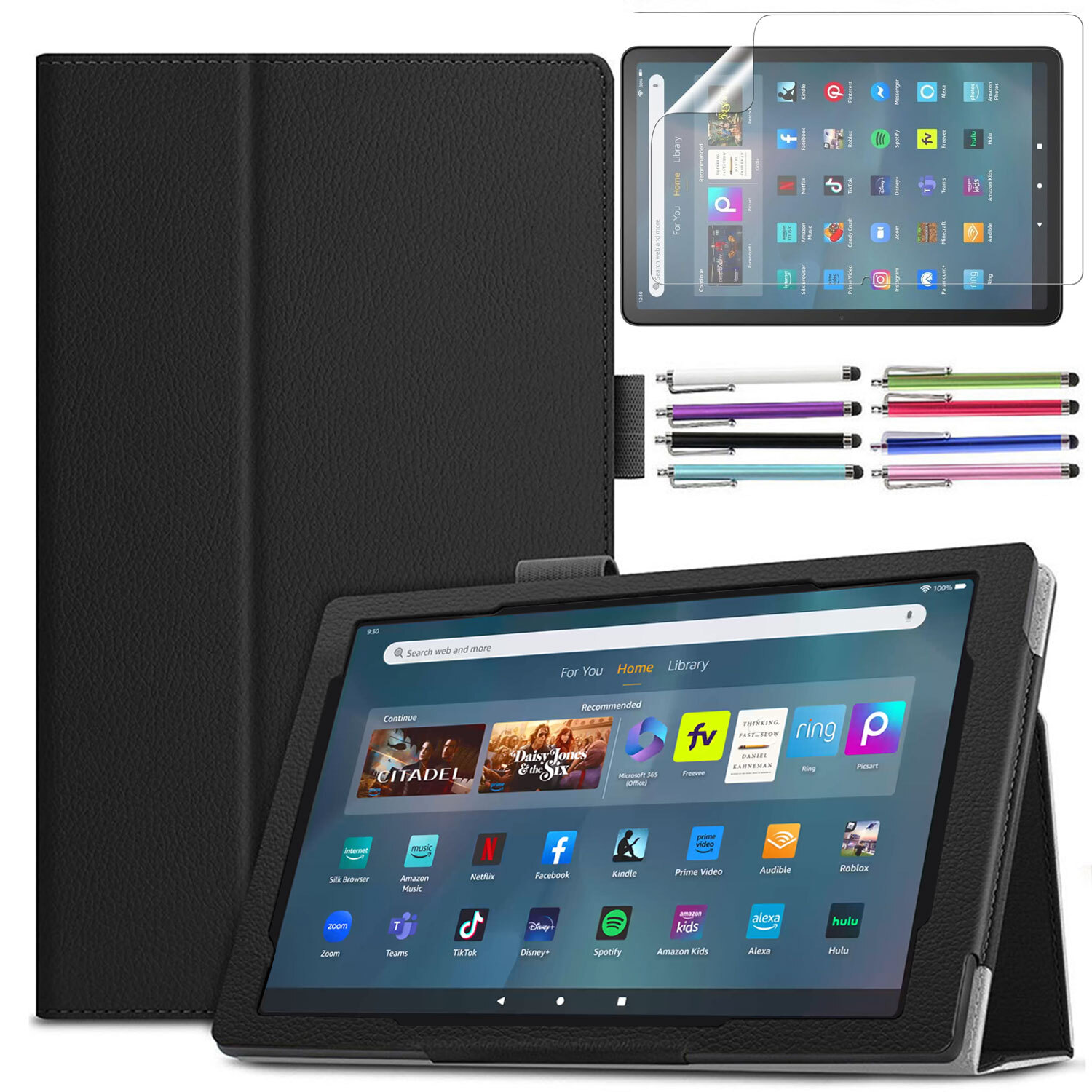 Amazon Fire Max 11 Case 13th Gen 2023 Folding Cover+ Free Screen Protector & Pen