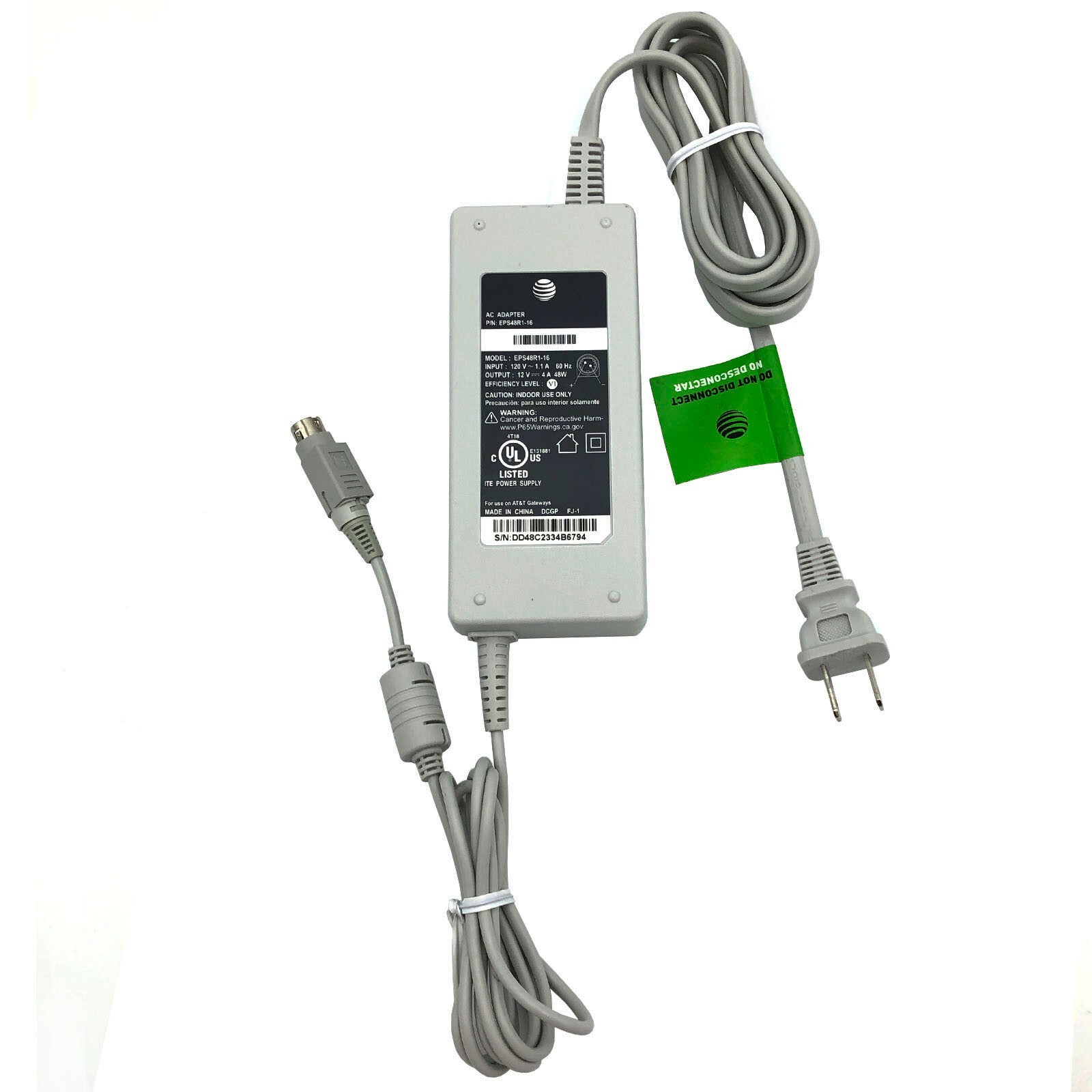 Authentic AC Adapter For AT&T BGW320-500 Fiber Gateway WIFI Router