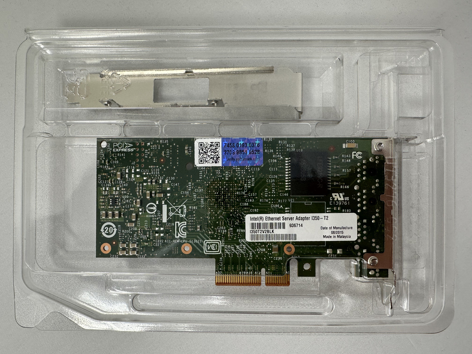 Genuine Intel I350T2V2 Ethernet Server Adapter I350-T2 I350-T2V2 PCIe Dual Port