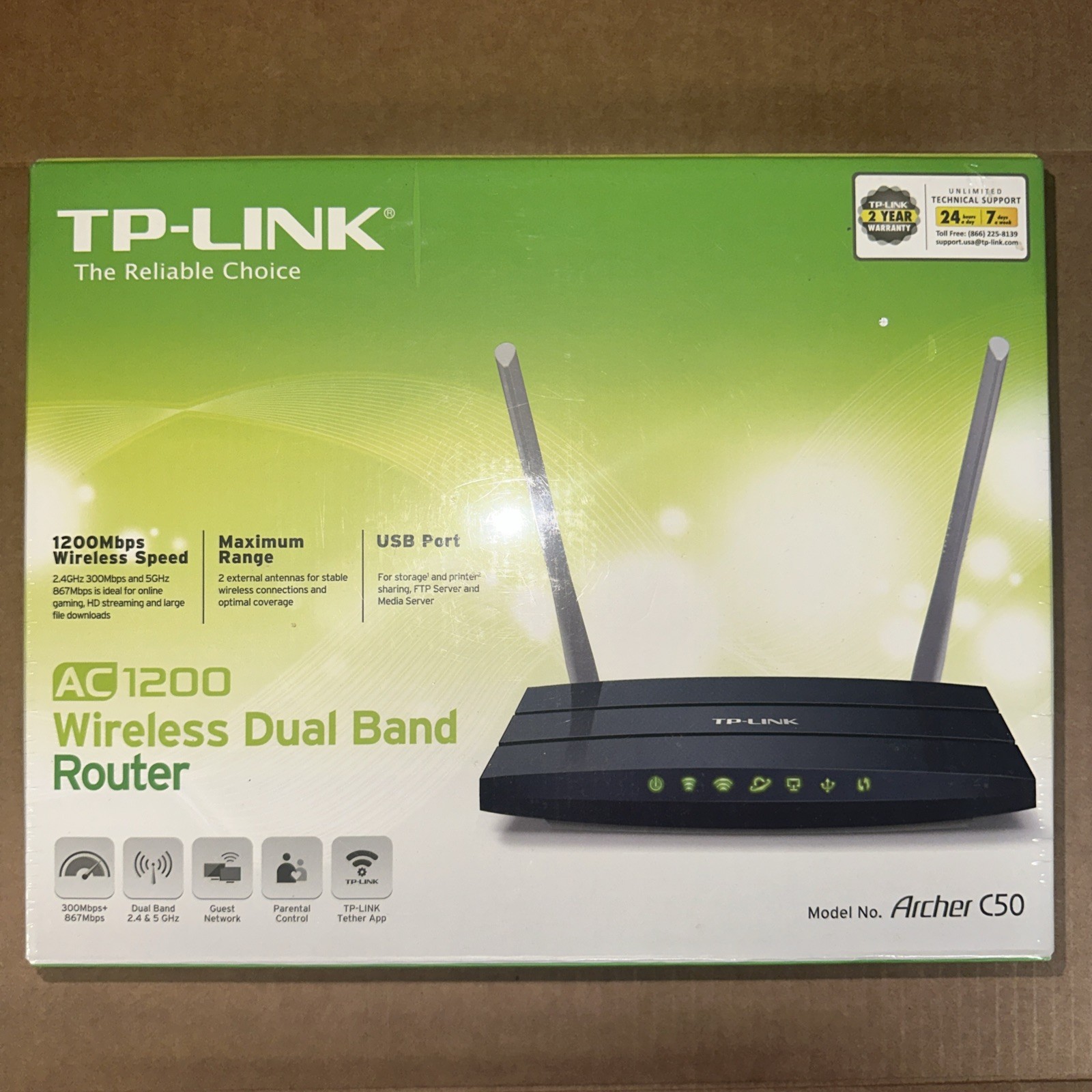 TP-Link Archer-C50 AC1200 Dual Band Wireless AC Router New Sealed