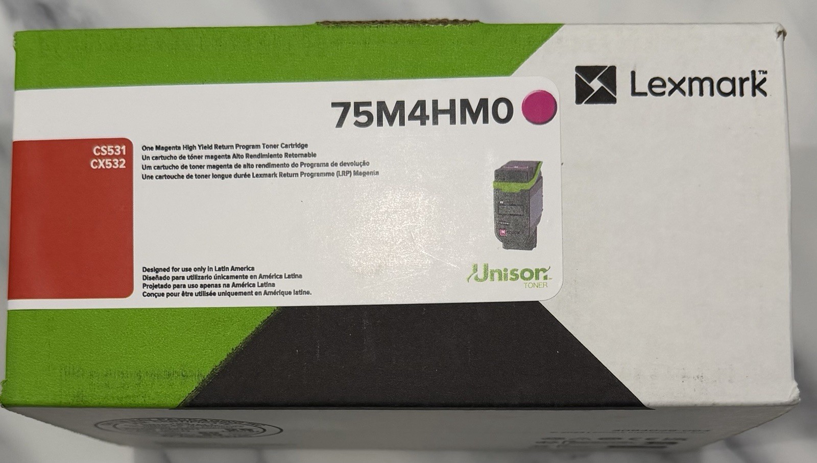 Lexmark 75M4HM0 Magenta Toner High Yield Return Program CS531 CX532 SEALED