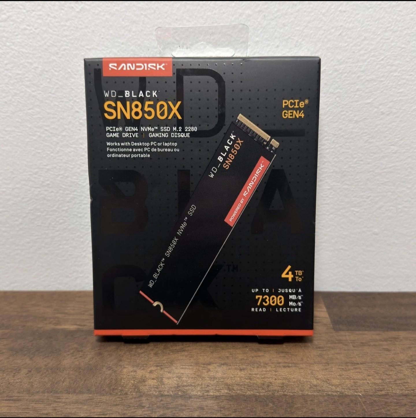 4TB Sandisk WD BLACK SN850X Internal NVMe SSD Gen 4 7300mb/s New Sealed