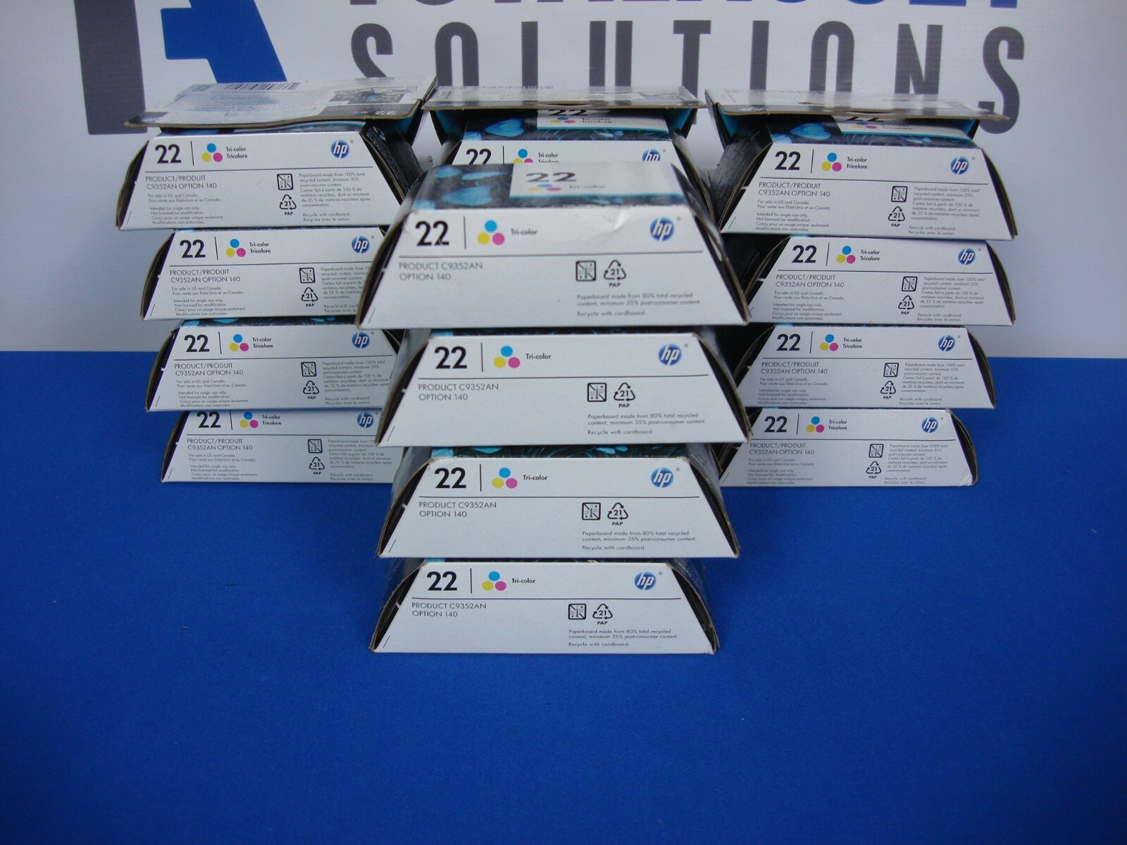 Lot of 31 Genuine OEM HP 22 Sealed Color Inkjet Ink Cartridges C9352AN