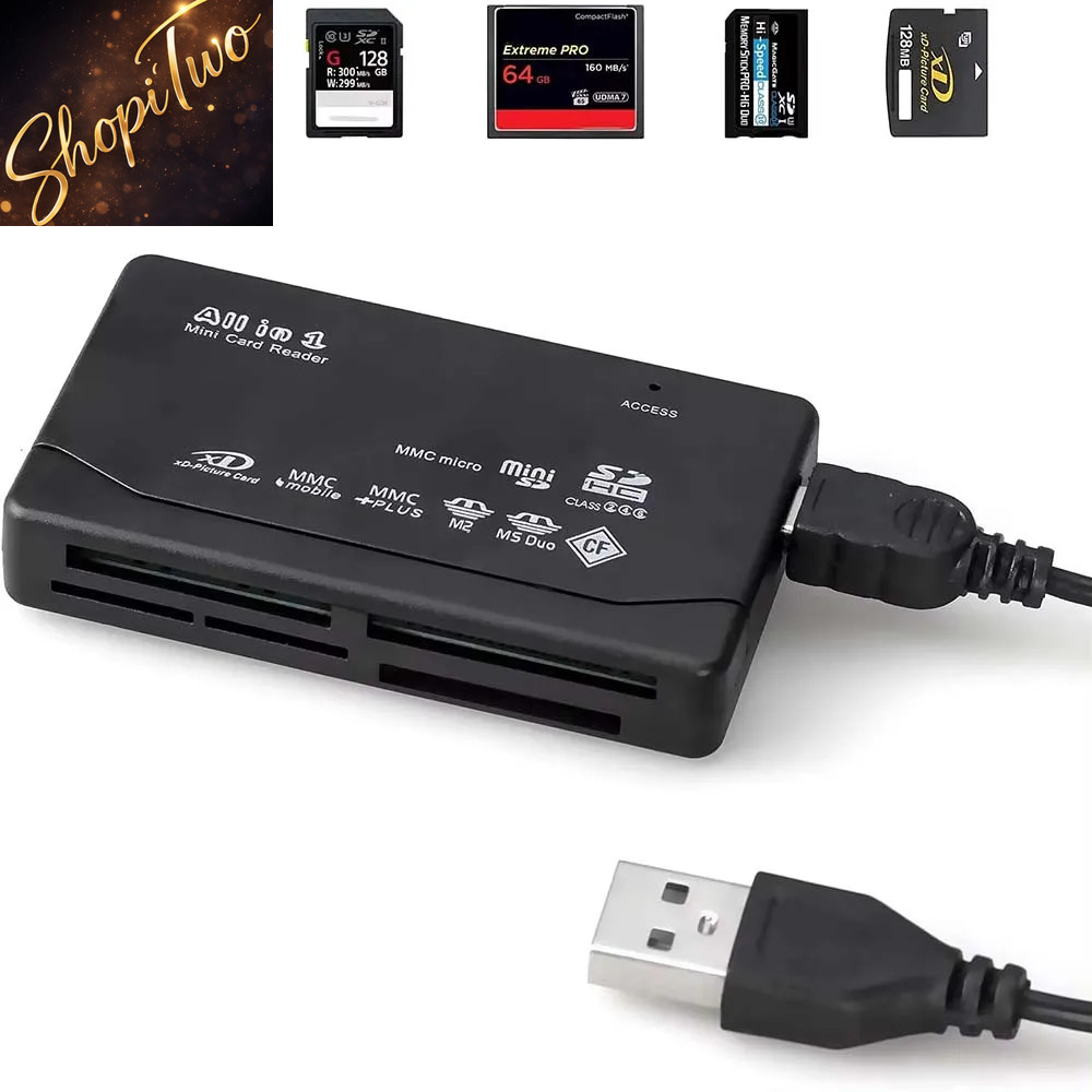 USB C 8-in-1 Card Reader, Multifunctional Card Reader, Supports SD/TF/CF/MS