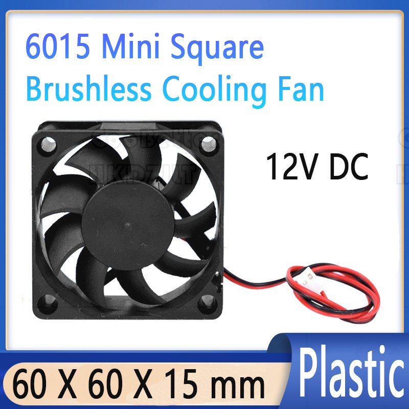 6015 Fan 6cm 60 mm X 60 mm X 15 mm Mini Square Brushless Cooling Fan 12V DC