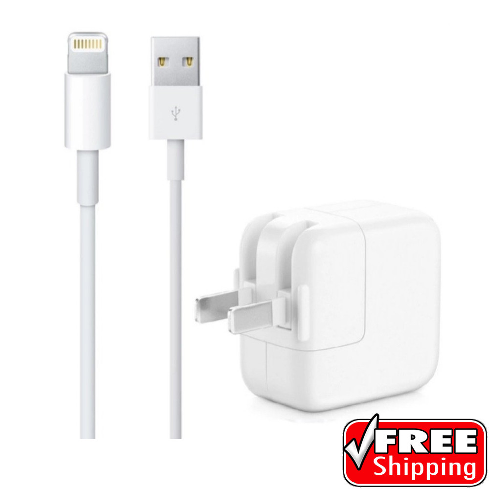 Original Genuine OEM 12W USB Wall Charger & Cable for iPad Pro, Air & Mini 