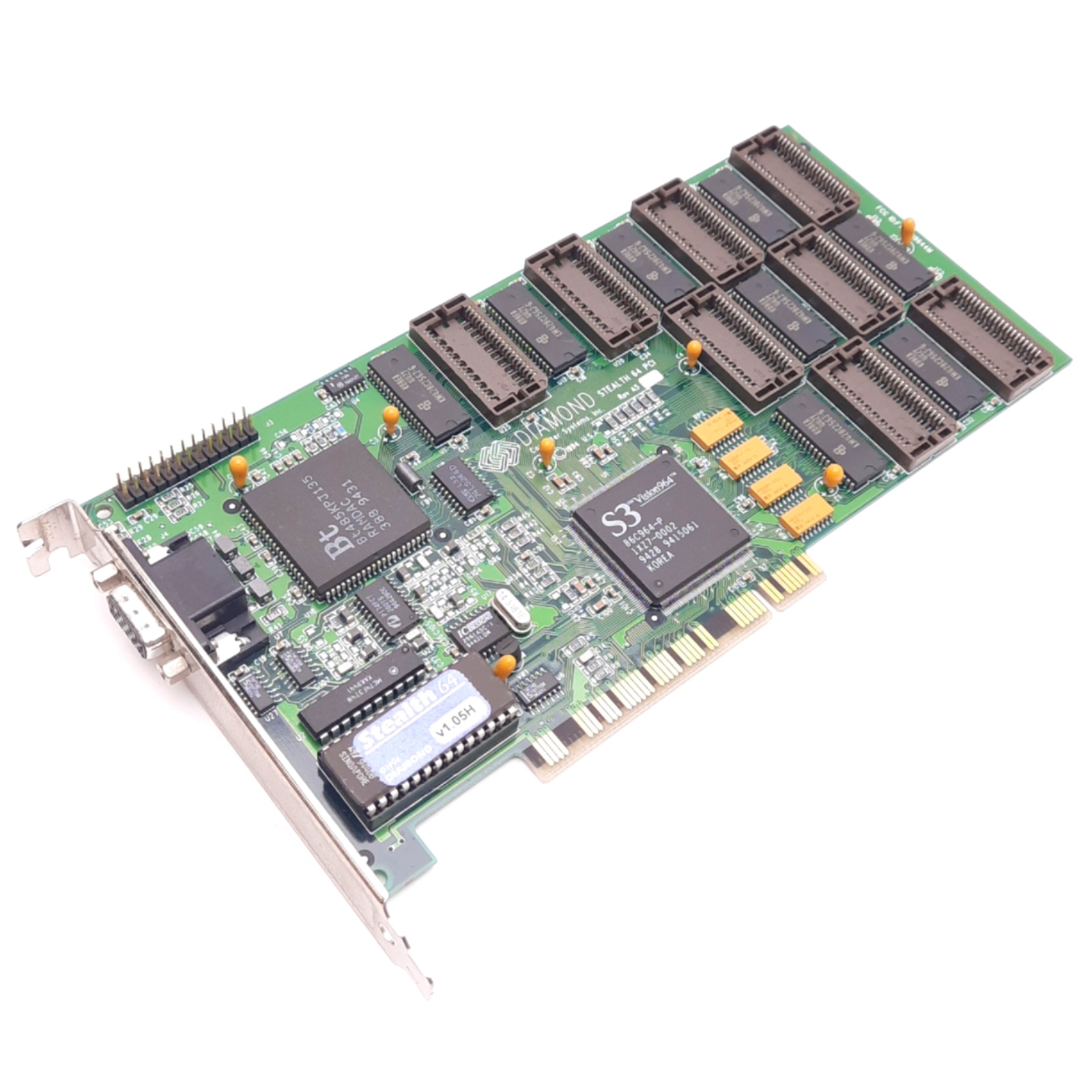 Diamond Stealth 64 PCI v1.05H Video Card, S3 Vision964, 4MB VRAM, VGA, PCI