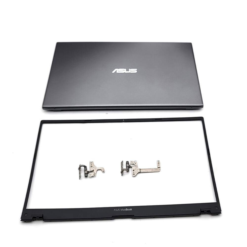 New Gray Top Back Cover+ Front Bezel+ Hinges For ASUS VivoBook X512 X512U V5000F