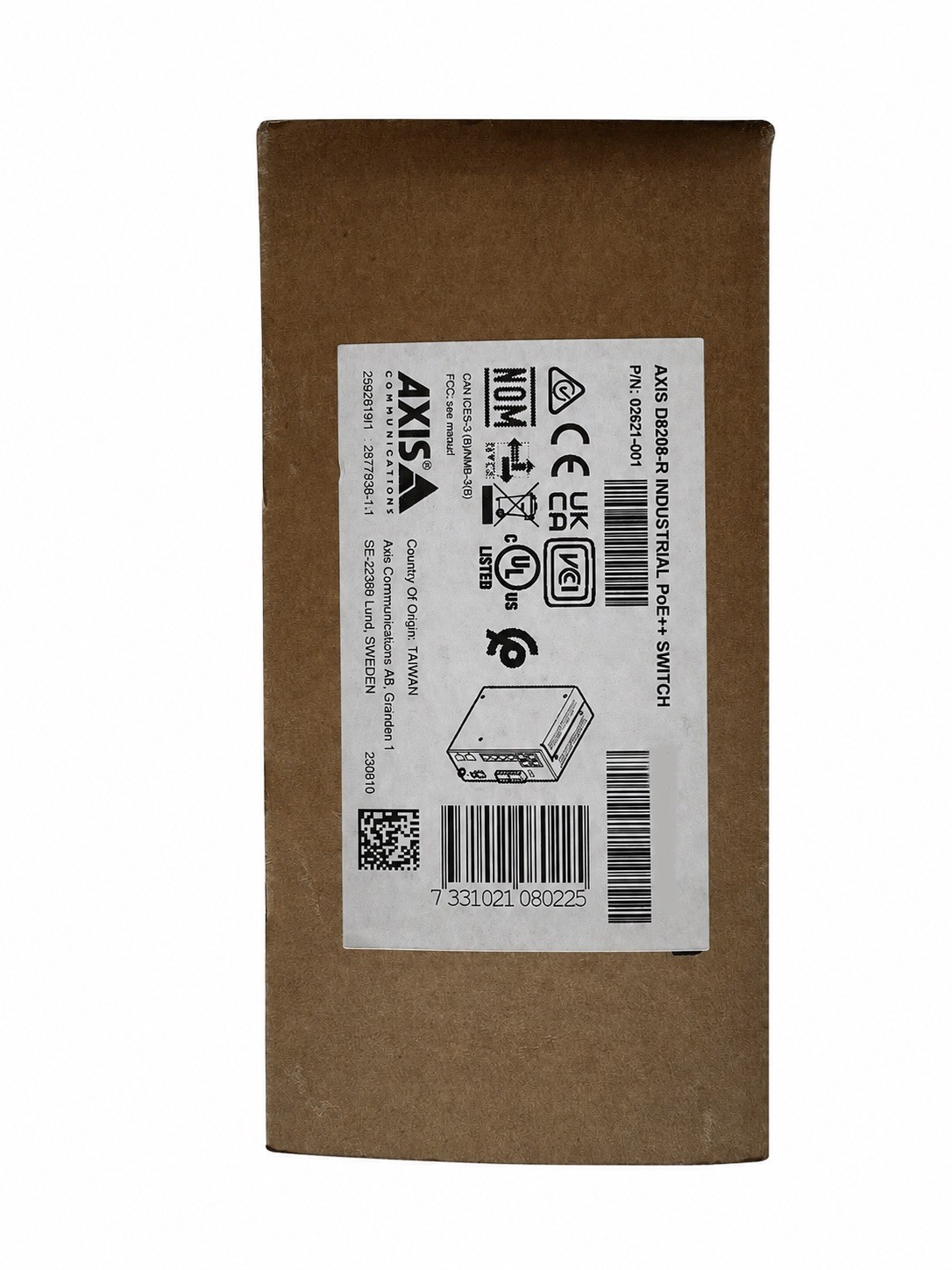NEW Axis D8208-R 0261-001 Industrial Managed PoE++ Gigabit Switch Factory Sealed
