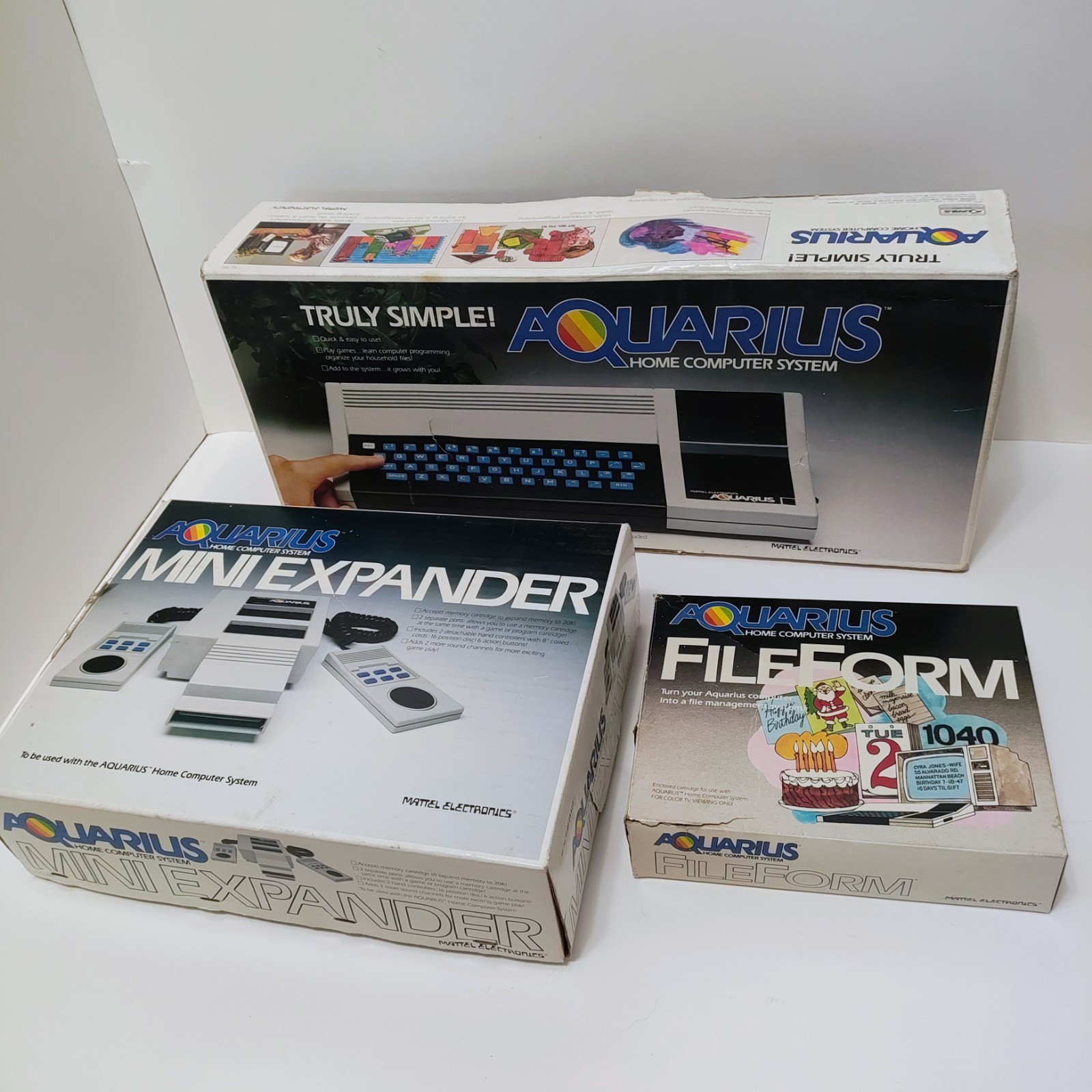 Mattel Aquarius Computer Game System, Mini Expander, 4K Memory, 1 Game & Adapter