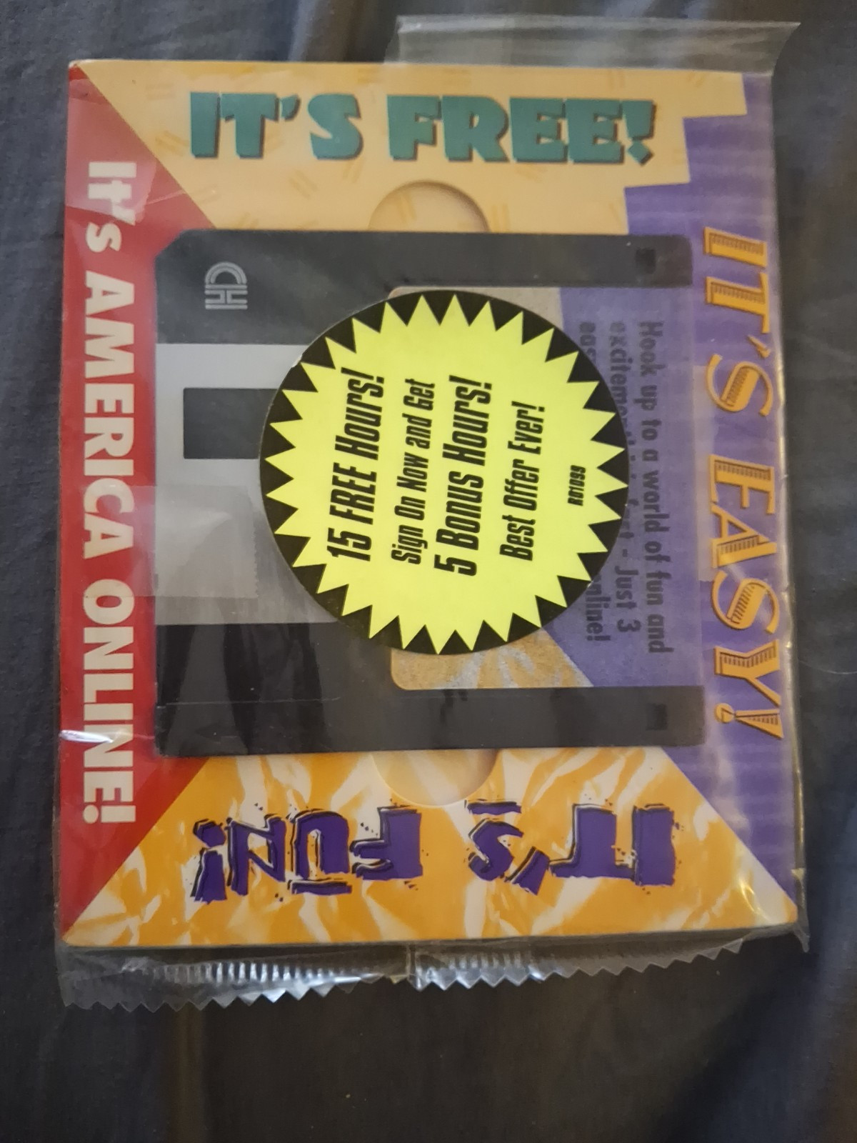 Vintage America Online 1995 Floppy Disk 3.5" AOL - Sealed Retro 90's Vaporwave