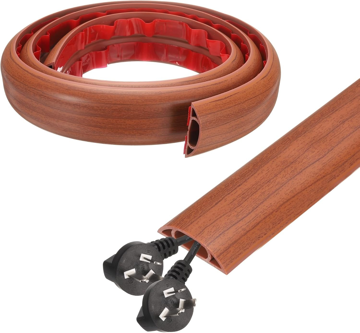 4ft Cord Cover Floor W0.6 x H0.33 Inner Channel PVC Hide Extension Cable Floor W