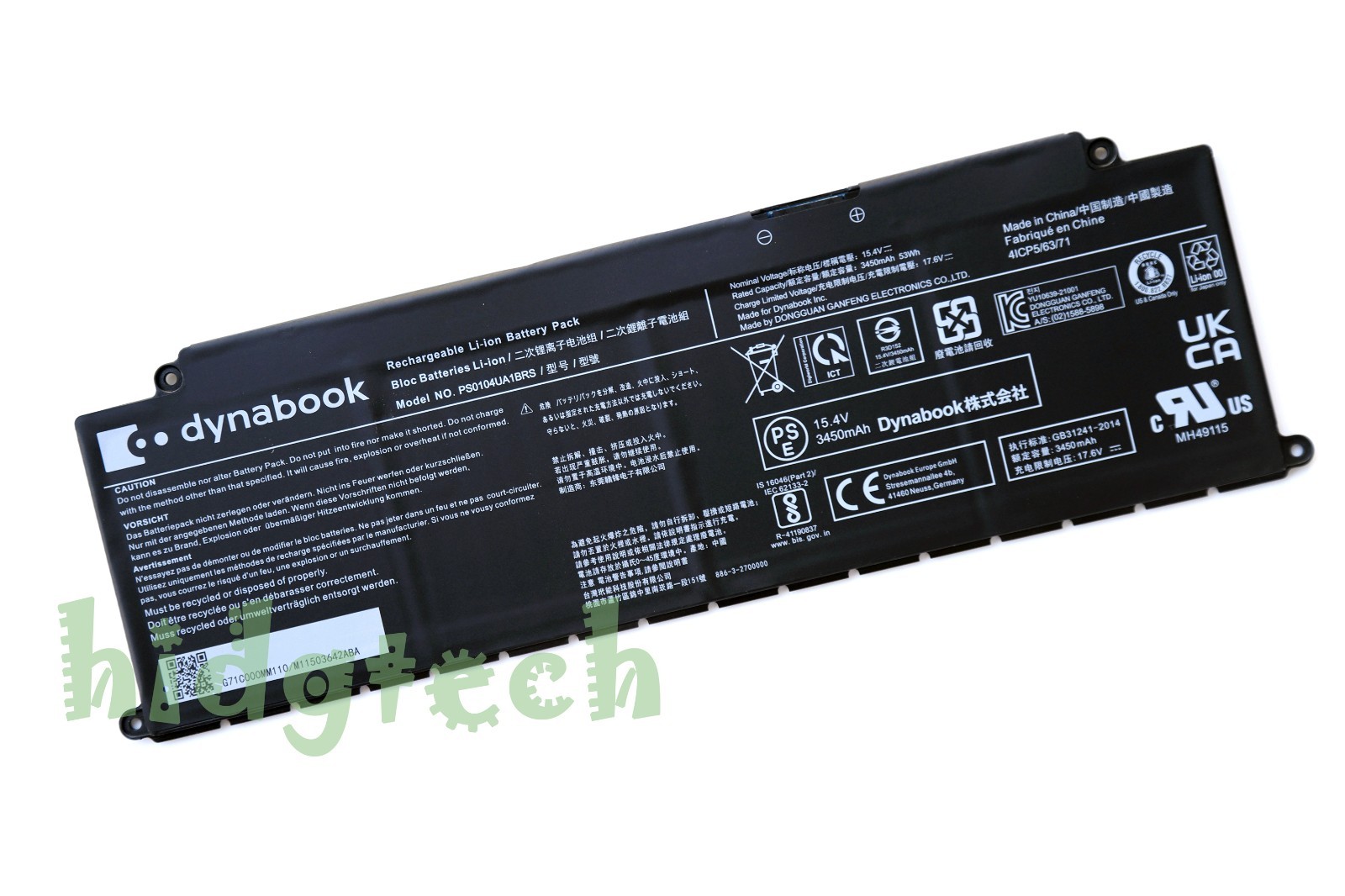 Genuine PS0104UA1BRS OEM Battery for Toshiba Dynabook Portege X40-K Tecra A40-J