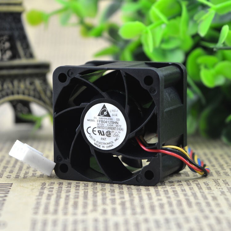 For Delta FFB0412SHN DC 12V 0.60A 40x28mm PWM Server Inverter Case Axial Fan