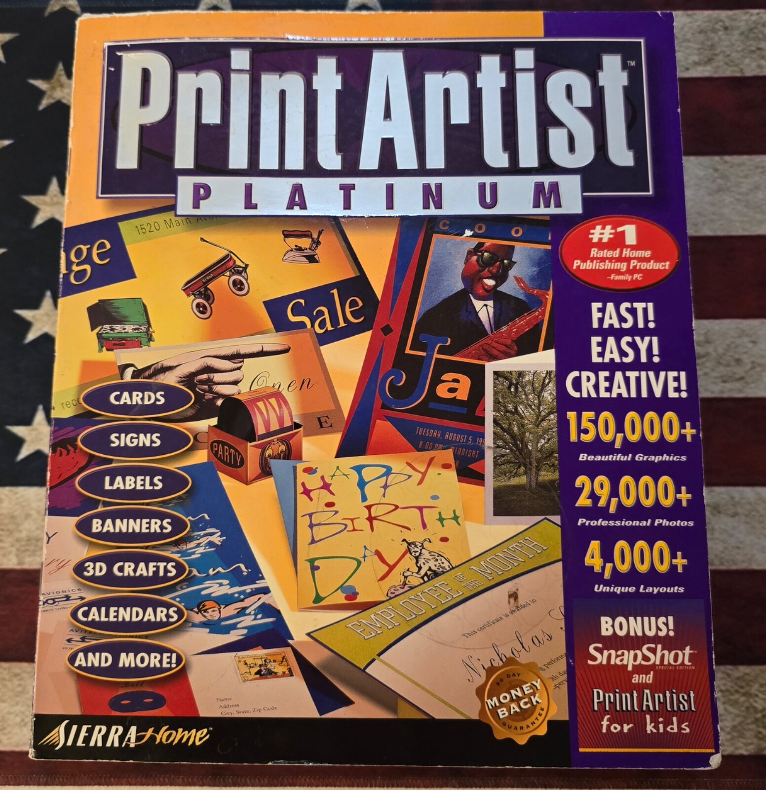 Print Artist Platinum PC CD Rom Software-Rare Vintage