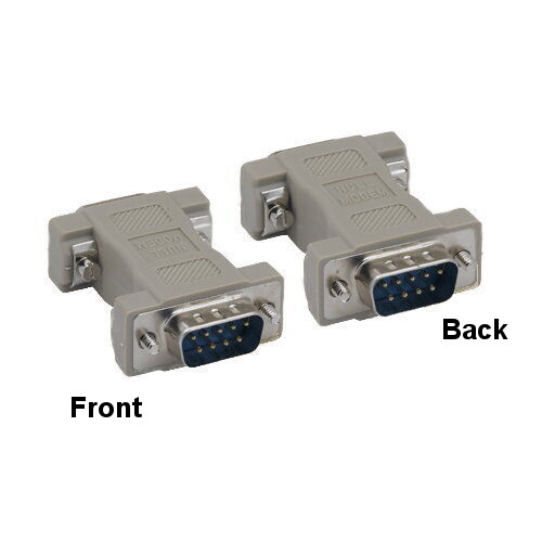 Kentek DB9 9 Pin Male to Male Serial AT Null Modem Adapter DTE DCE Data transfer