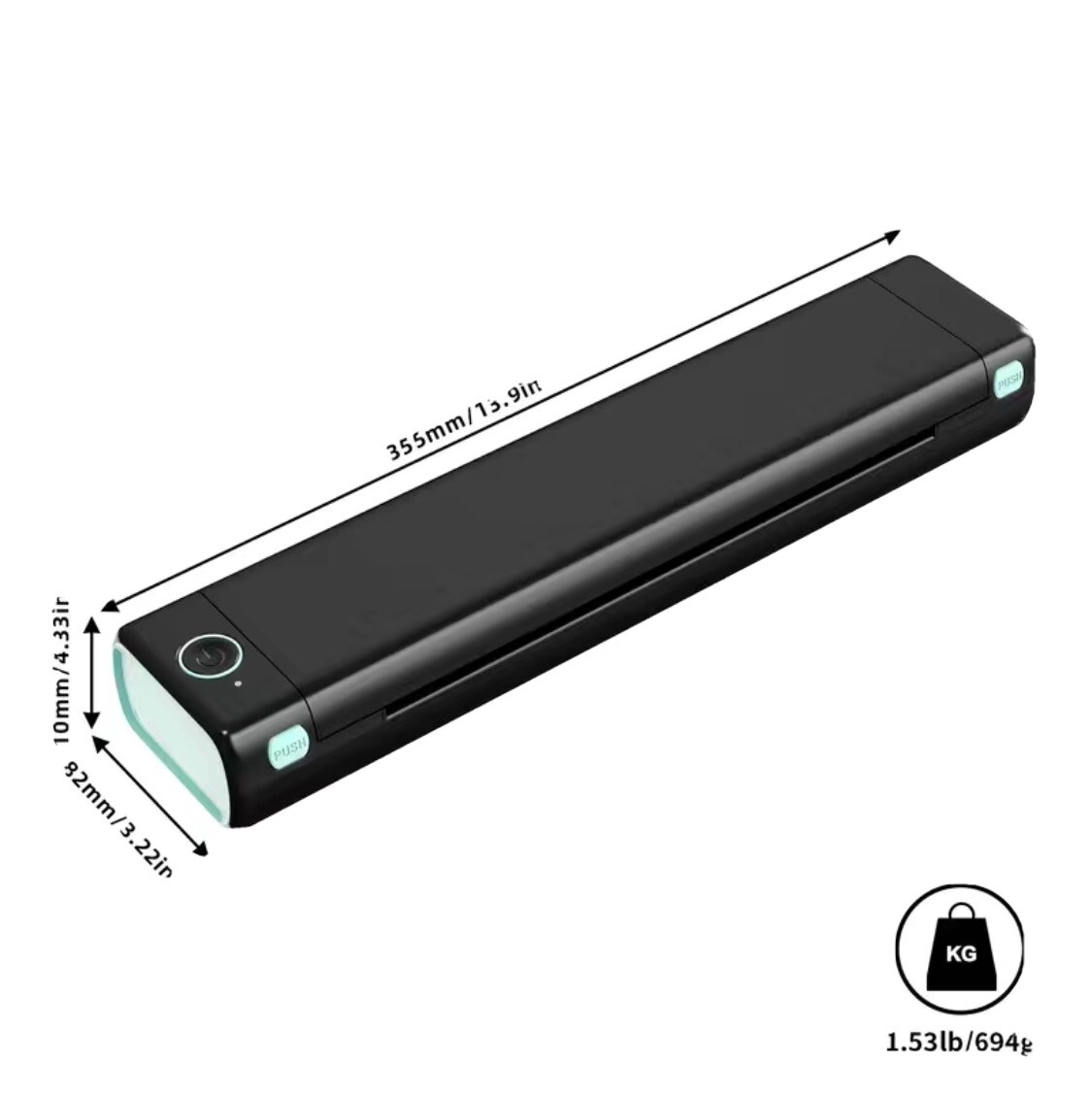 PORTABLE WIRELESS PRINTER INK-LESS PRINTER