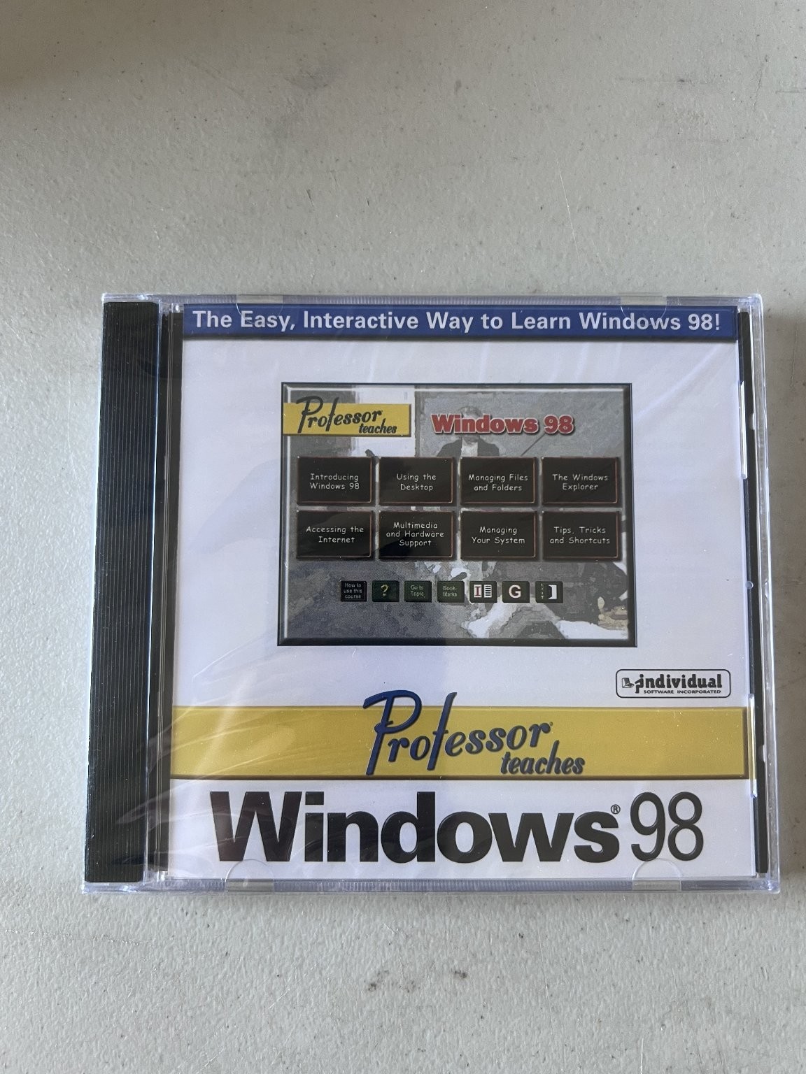 Professor Teaches Windows 98 Training Software CD-ROM Factory Sealed