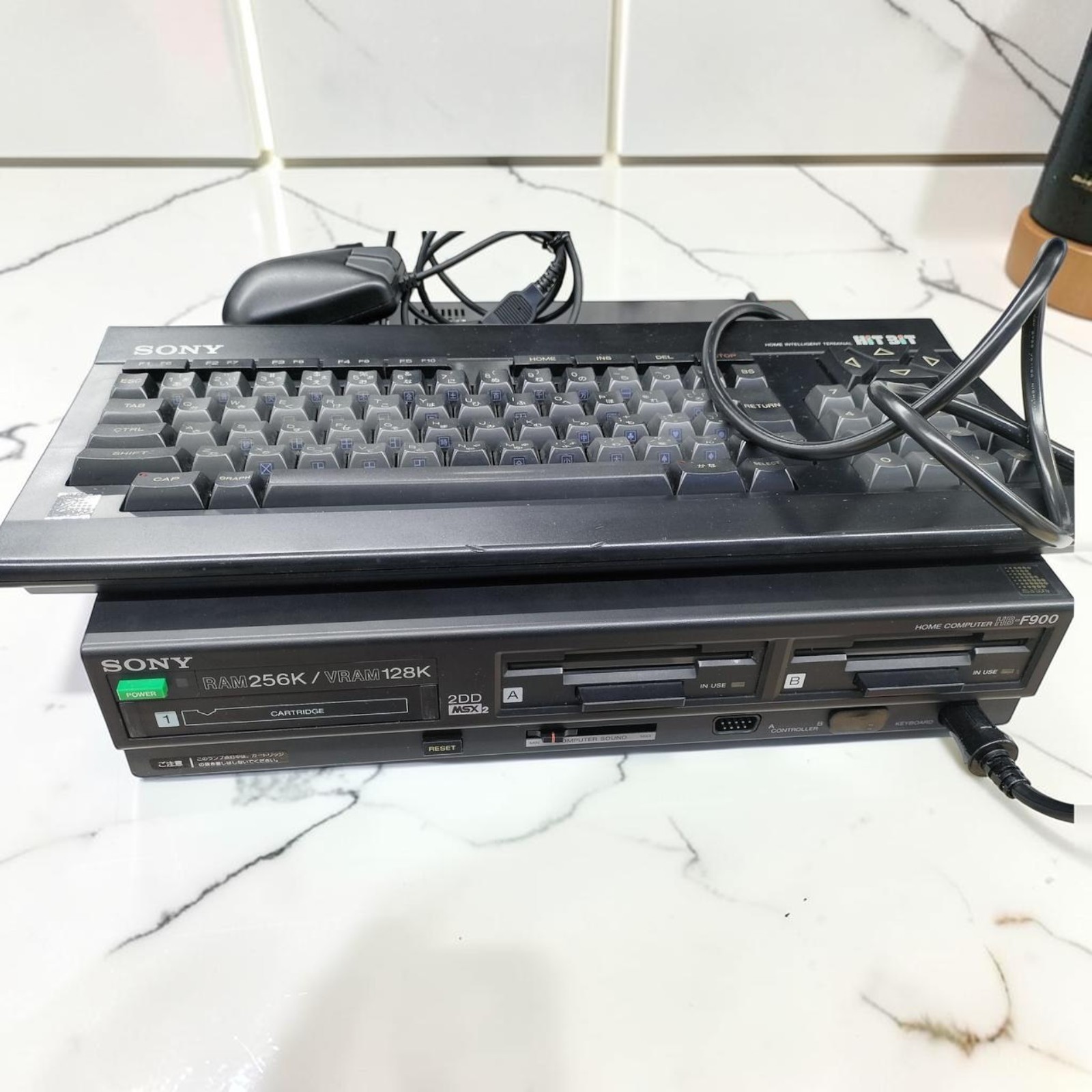 Sony MSX2 HB-F900 Computer Keyboard Mouse Dual FDD Japan Tested Working