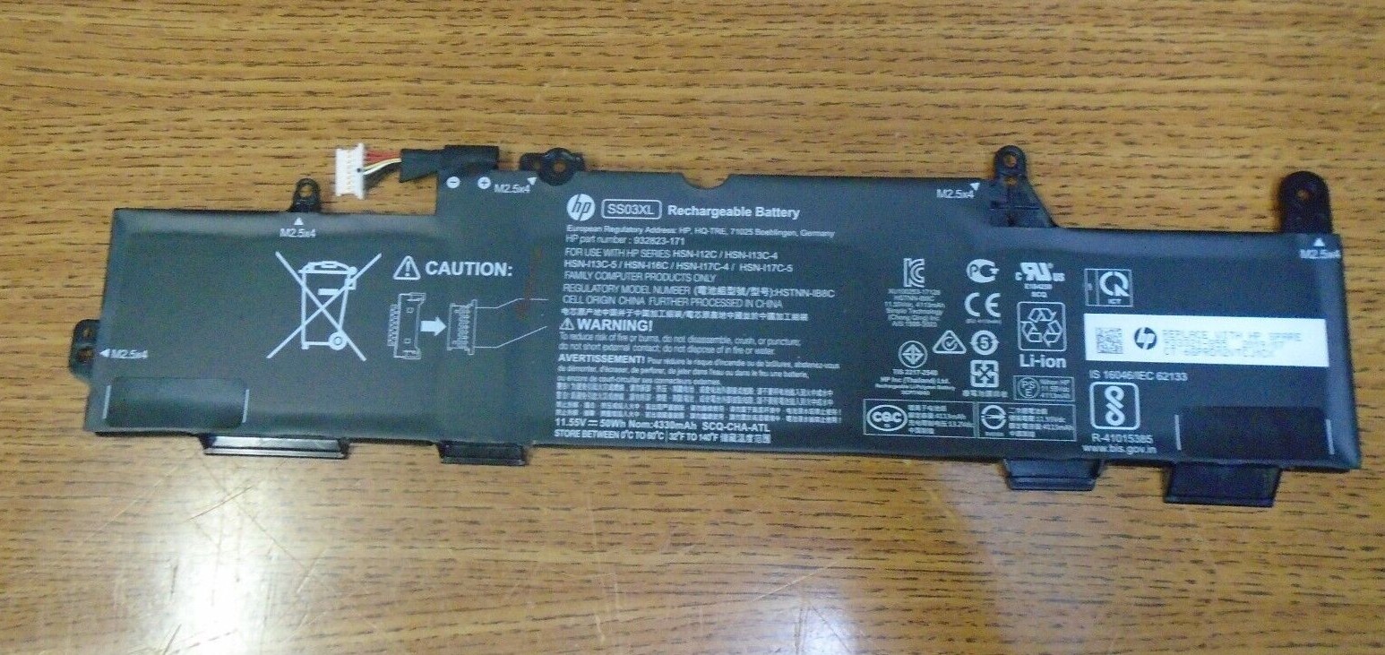 Lot of 2 HP Battery SS03XL 11.55V 50Wh 4330mAh 933321-855